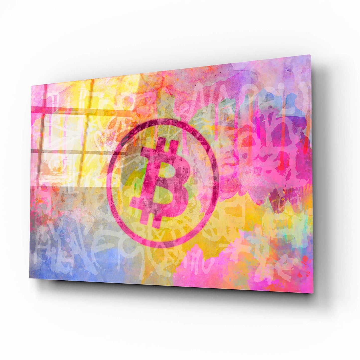 Epic Art 'Street Art Bitcoin' by Andrea Haase Acrylic Glass Wall Art,16x12