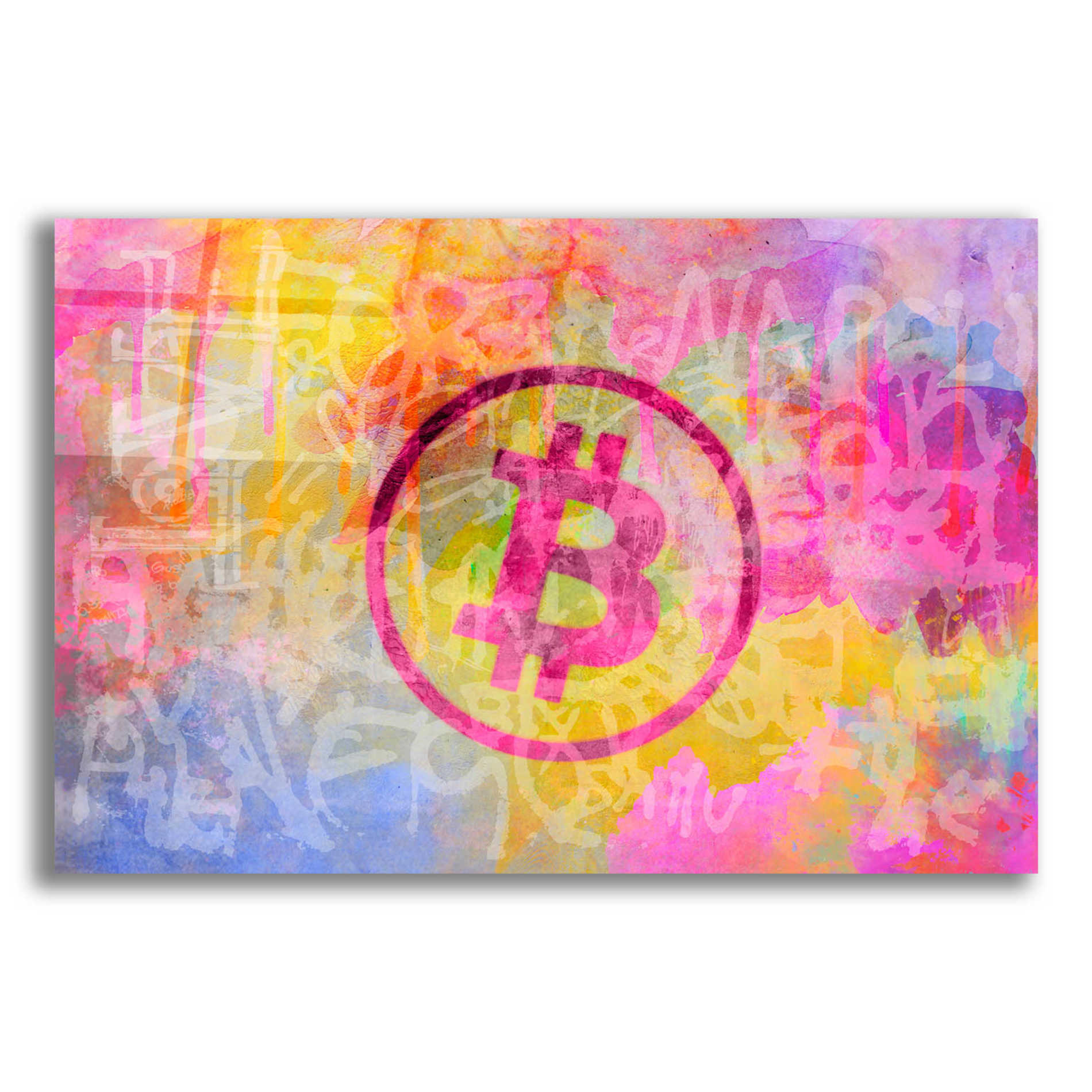 Epic Art 'Street Art Bitcoin' by Andrea Haase Acrylic Glass Wall Art,16x12