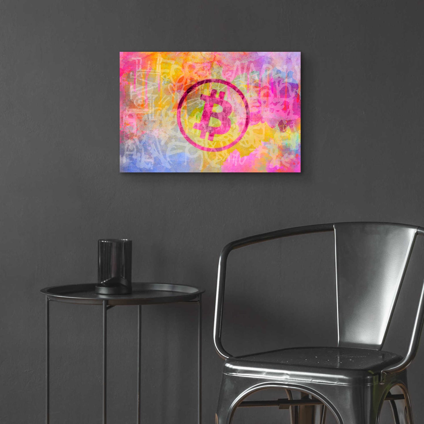 Epic Art 'Street Art Bitcoin' by Andrea Haase Acrylic Glass Wall Art,24x16