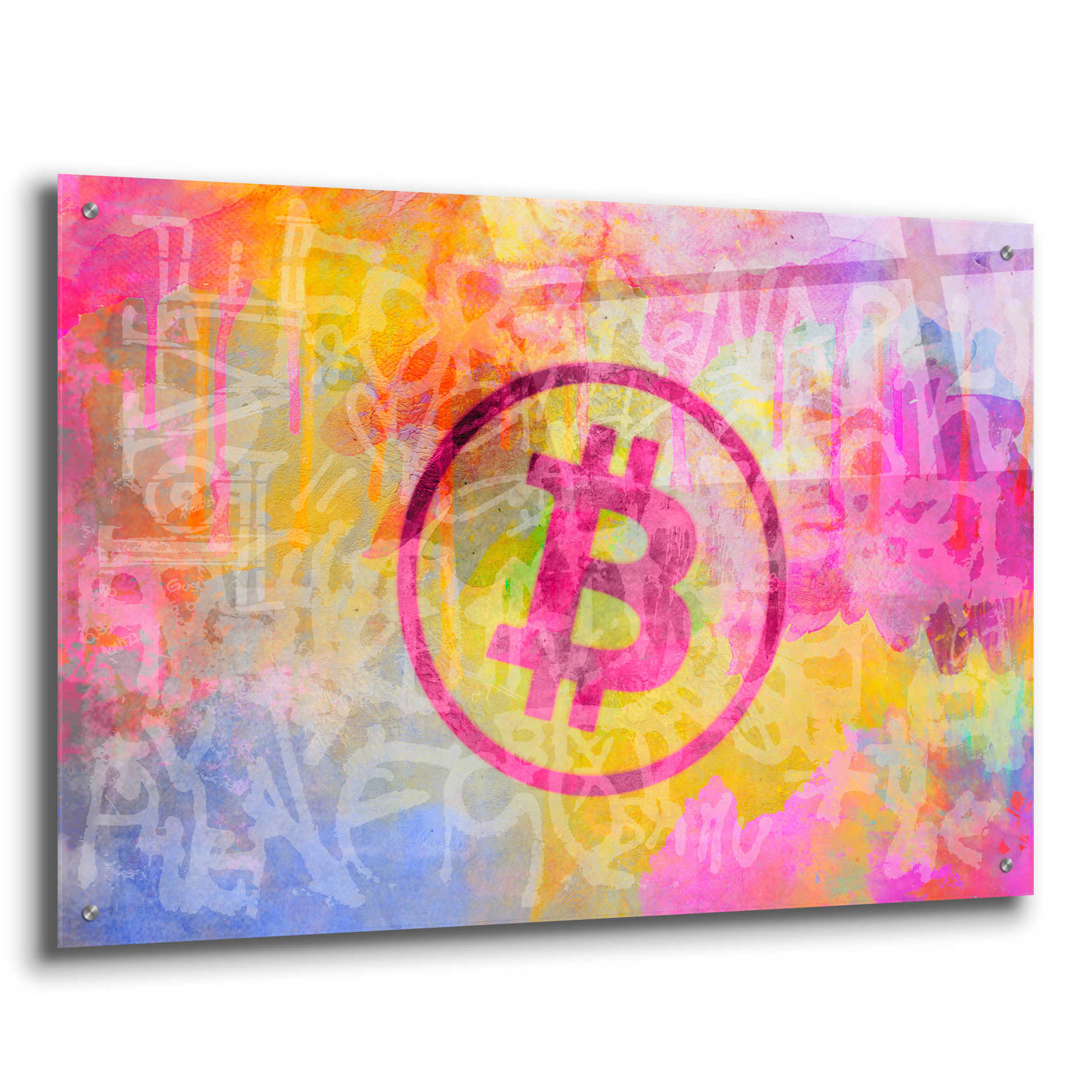 Epic Art 'Street Art Bitcoin' by Andrea Haase Acrylic Glass Wall Art,36x24