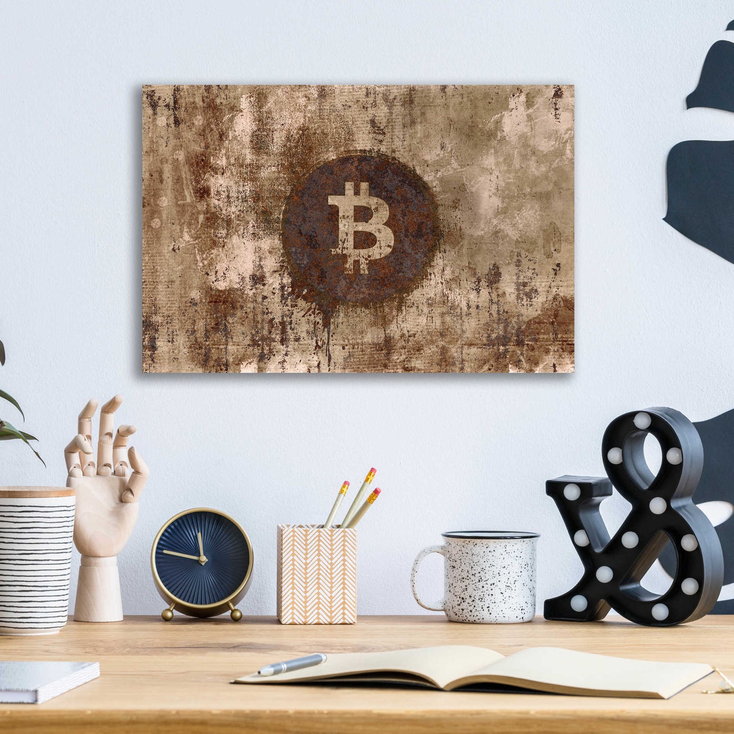 Epic Art 'Crypto Corrosion' by Andrea Haase Acrylic Glass Wall Art,16x12