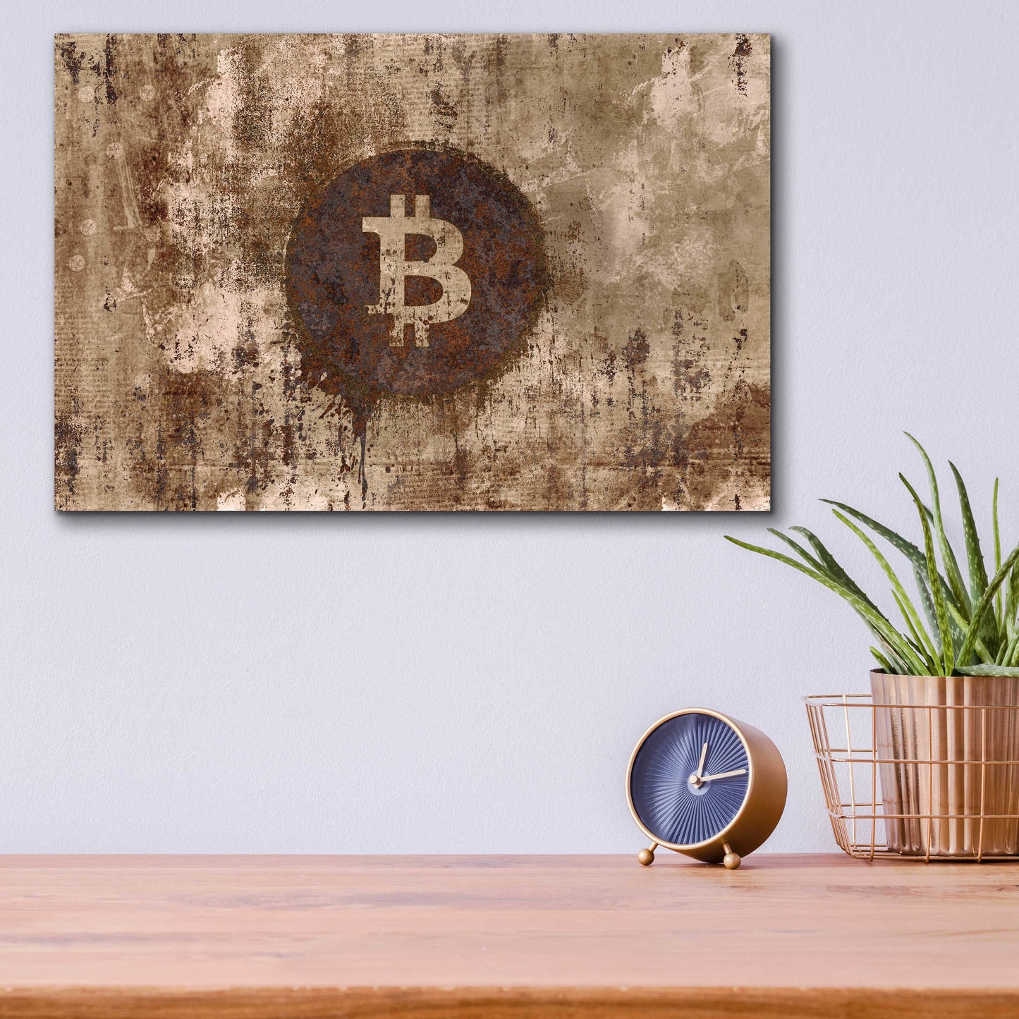 Epic Art 'Crypto Corrosion' by Andrea Haase Acrylic Glass Wall Art,16x12