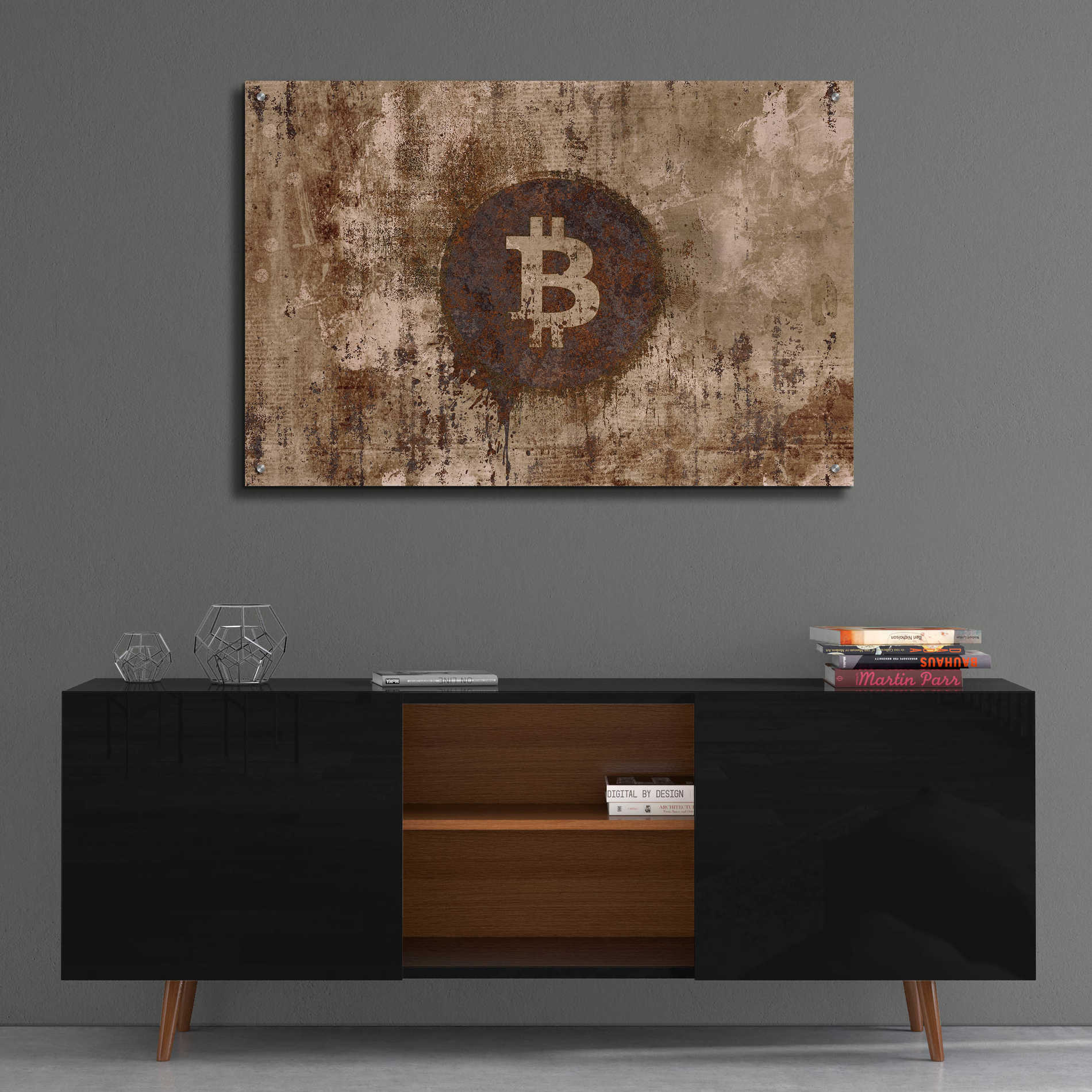 Epic Art 'Crypto Corrosion' by Andrea Haase Acrylic Glass Wall Art,36x24