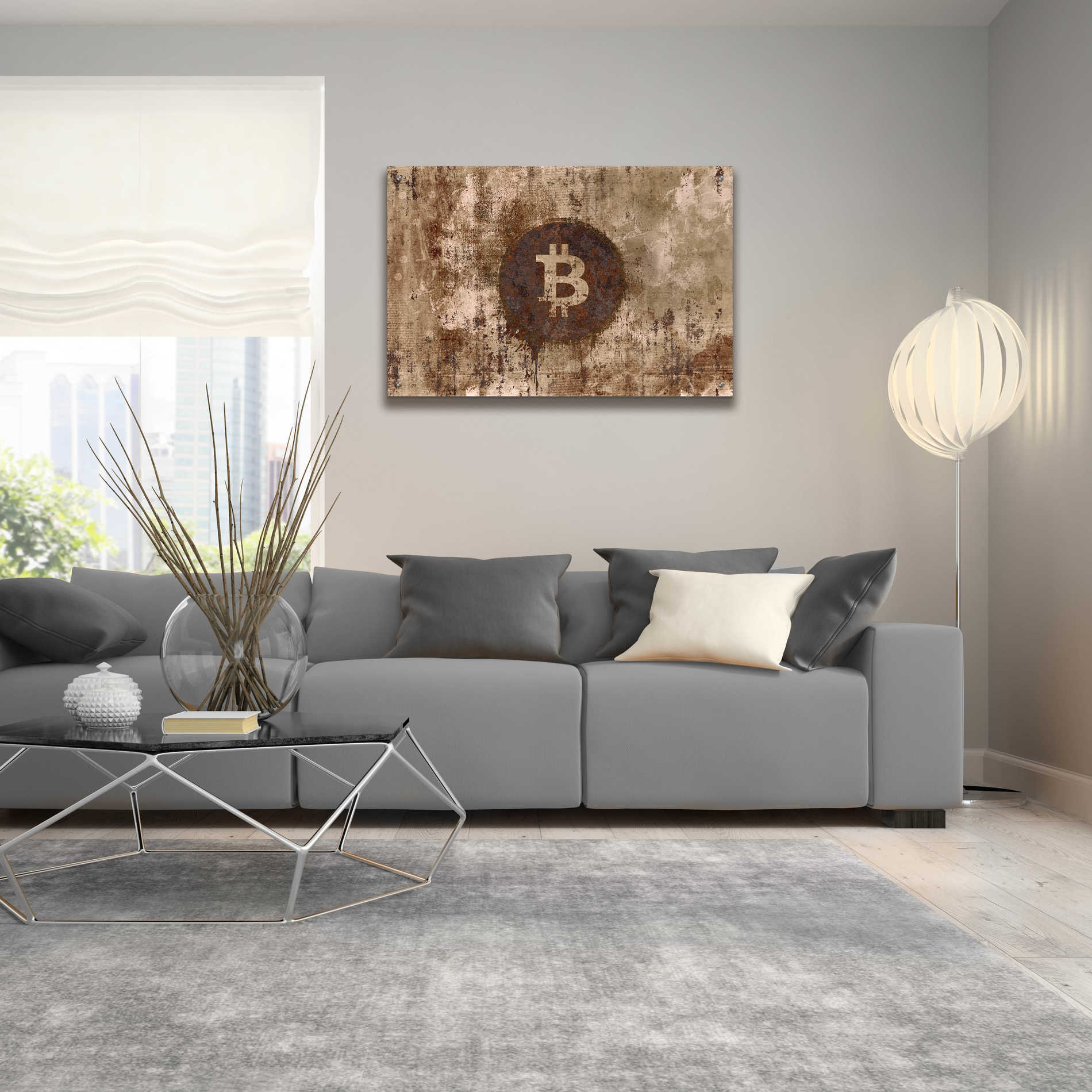 Epic Art 'Crypto Corrosion' by Andrea Haase Acrylic Glass Wall Art,36x24