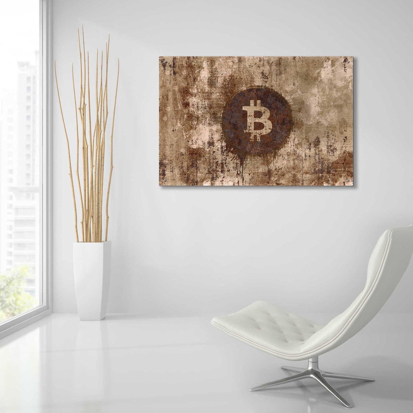 Epic Art 'Crypto Corrosion' by Andrea Haase Acrylic Glass Wall Art,36x24