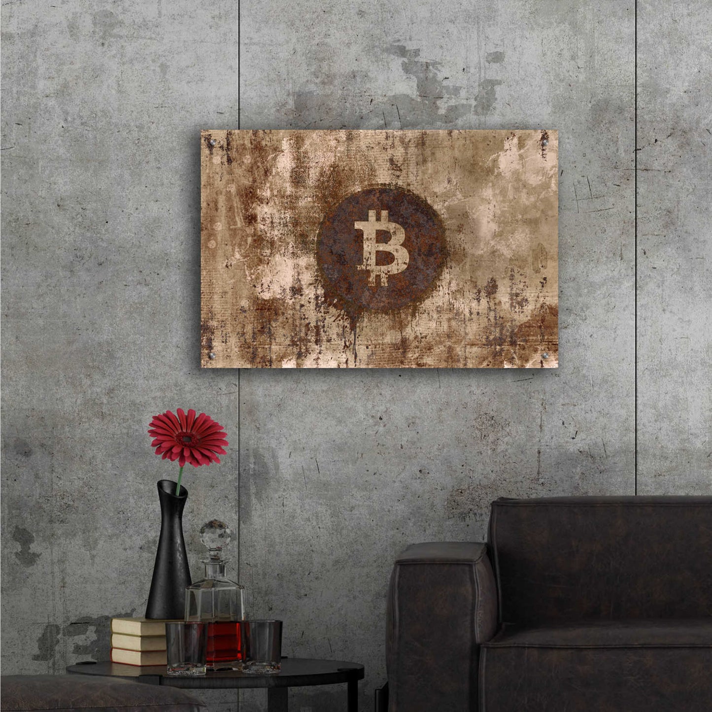 Epic Art 'Crypto Corrosion' by Andrea Haase Acrylic Glass Wall Art,36x24