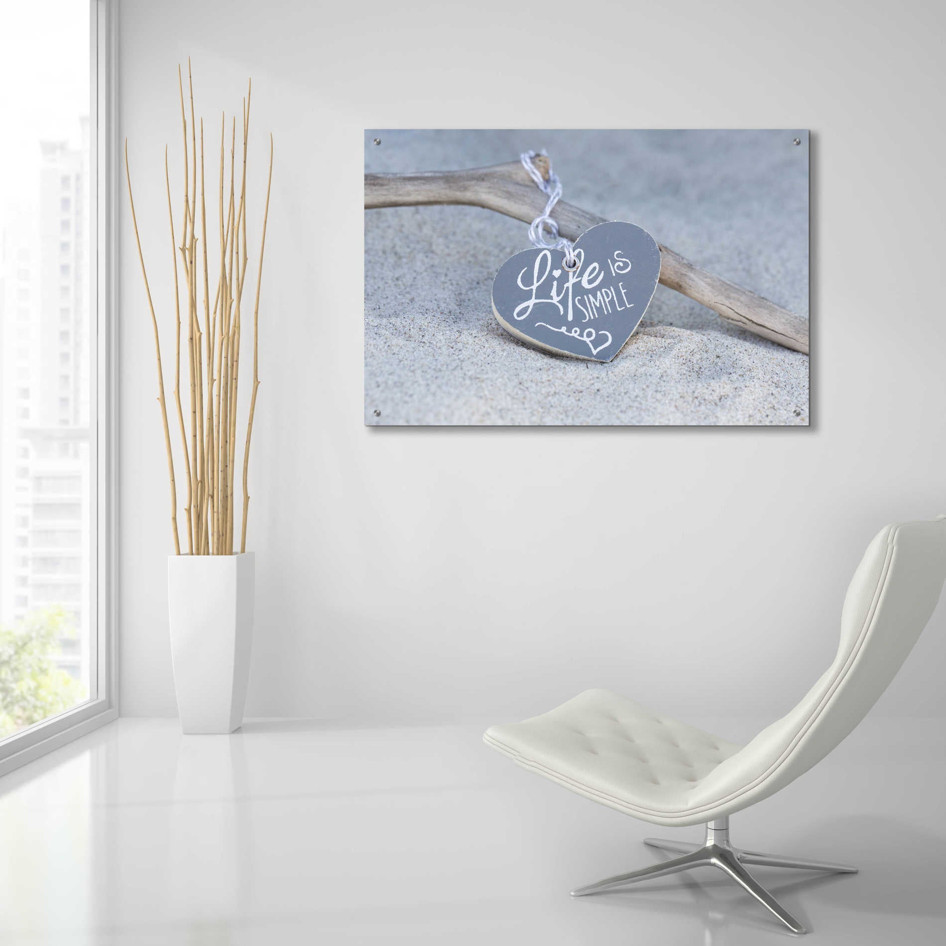 Epic Art 'Life Is Simple Still' by Andrea Haase Acrylic Glass Wall Art,36x24