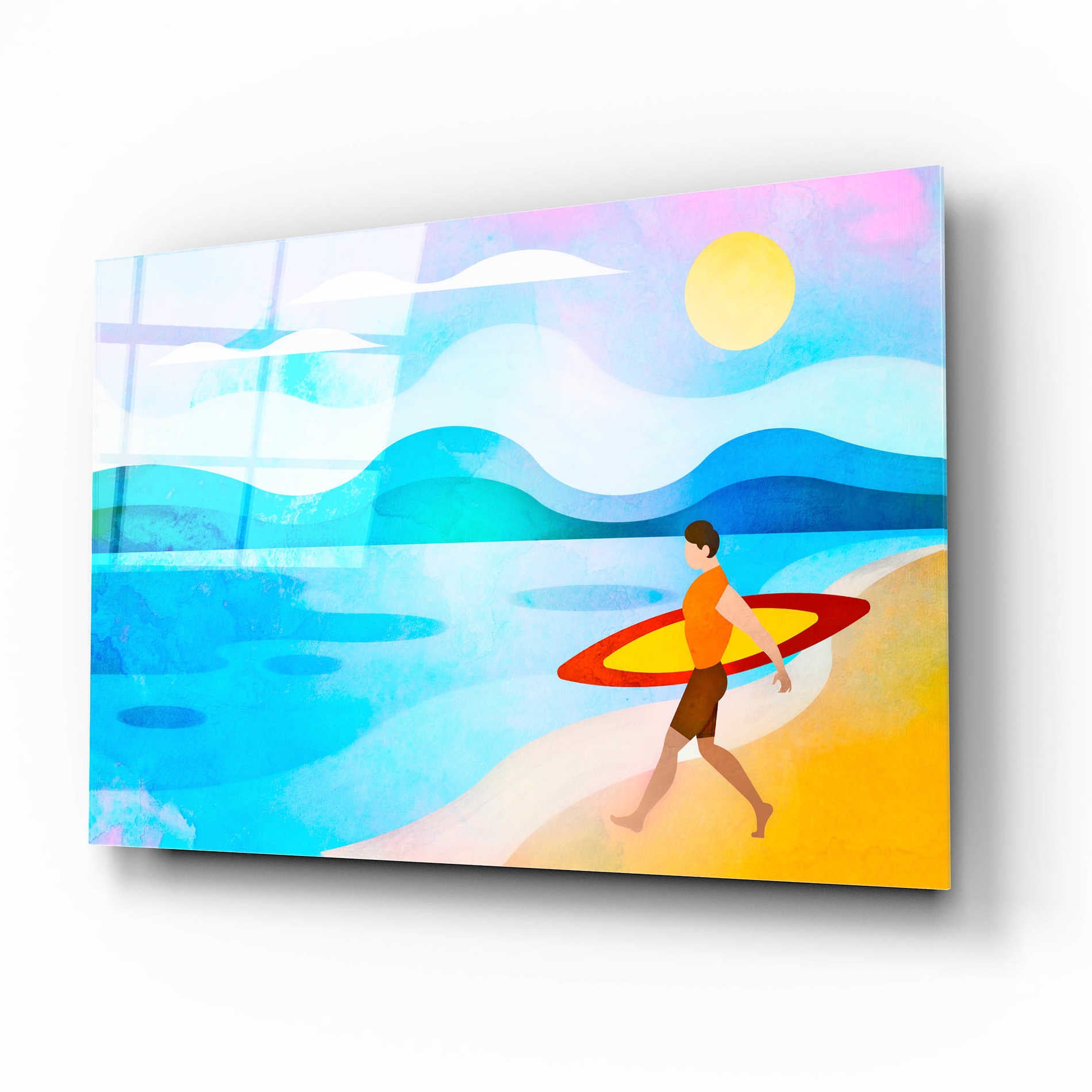 Epic Art 'Surfers Paradise' by Andrea Haase Acrylic Glass Wall Art,16x12