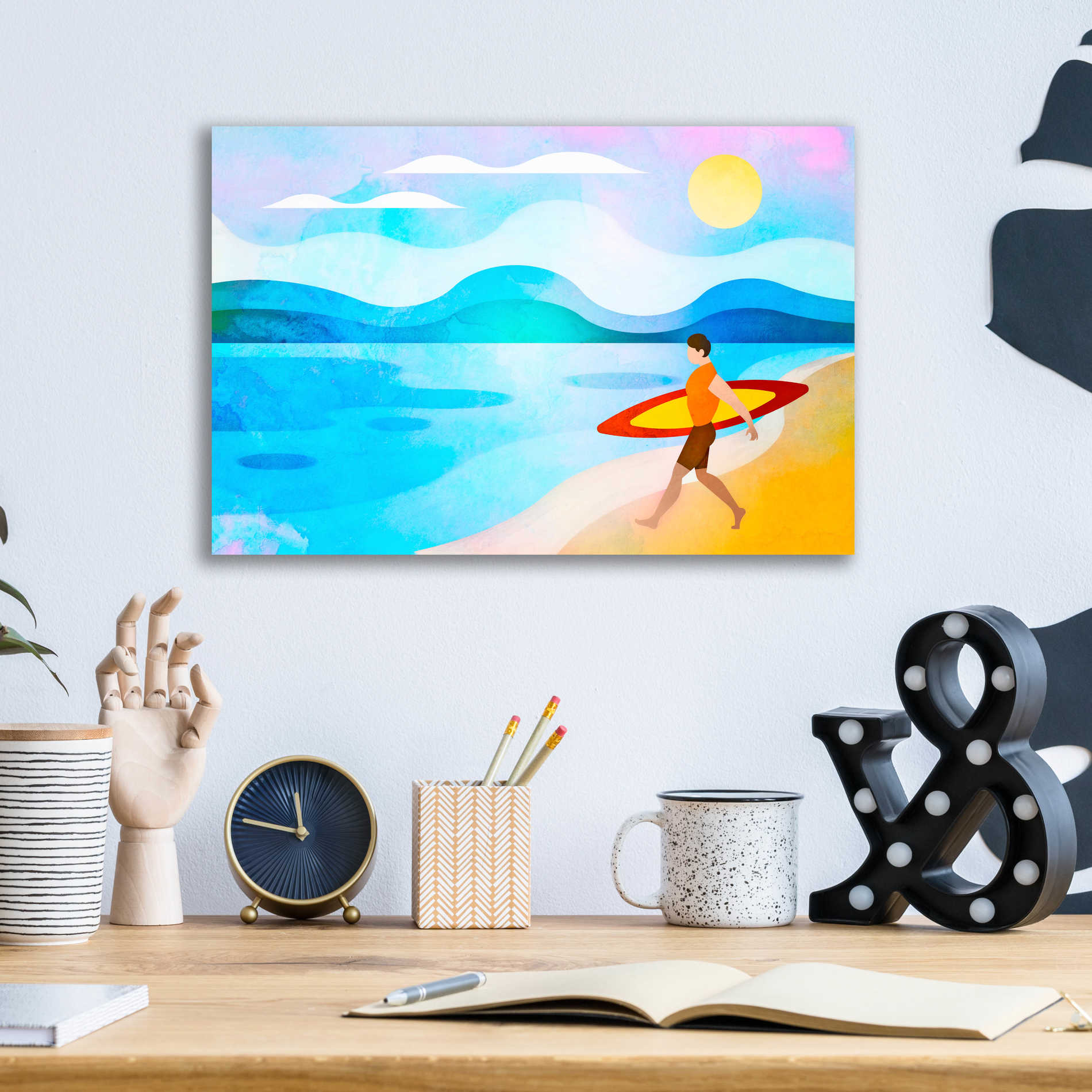 Epic Art 'Surfers Paradise' by Andrea Haase Acrylic Glass Wall Art,16x12