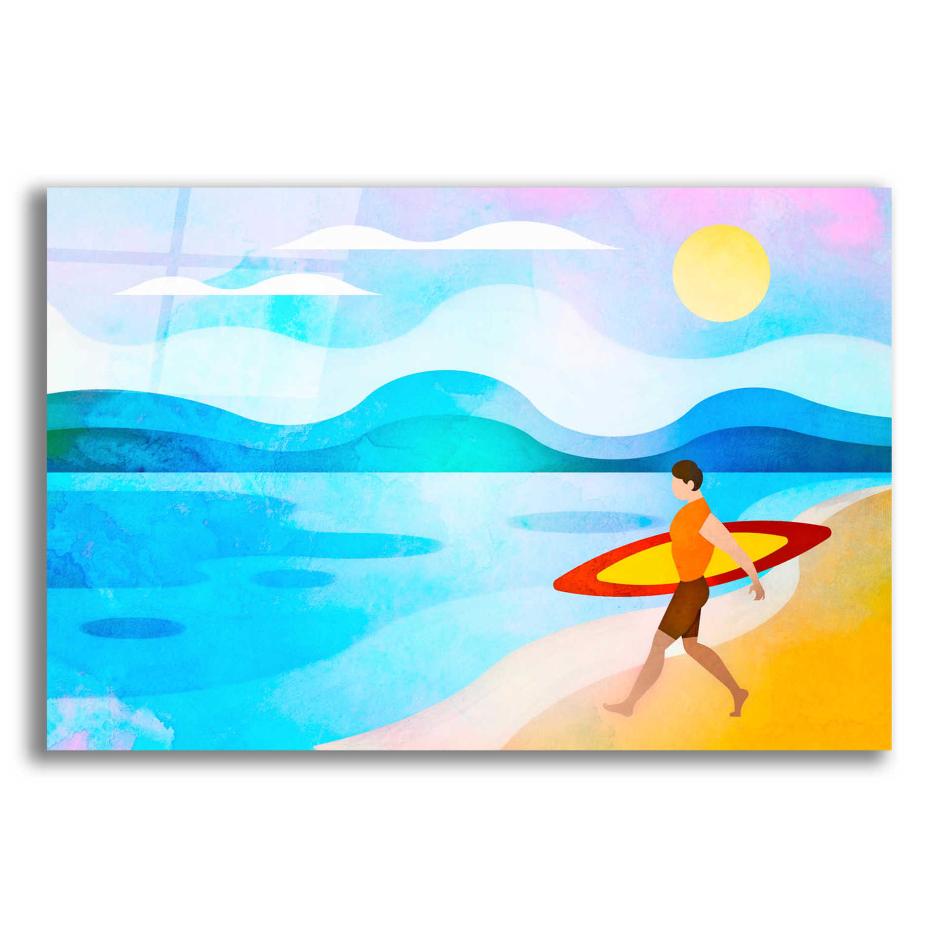 Epic Art 'Surfers Paradise' by Andrea Haase Acrylic Glass Wall Art,16x12