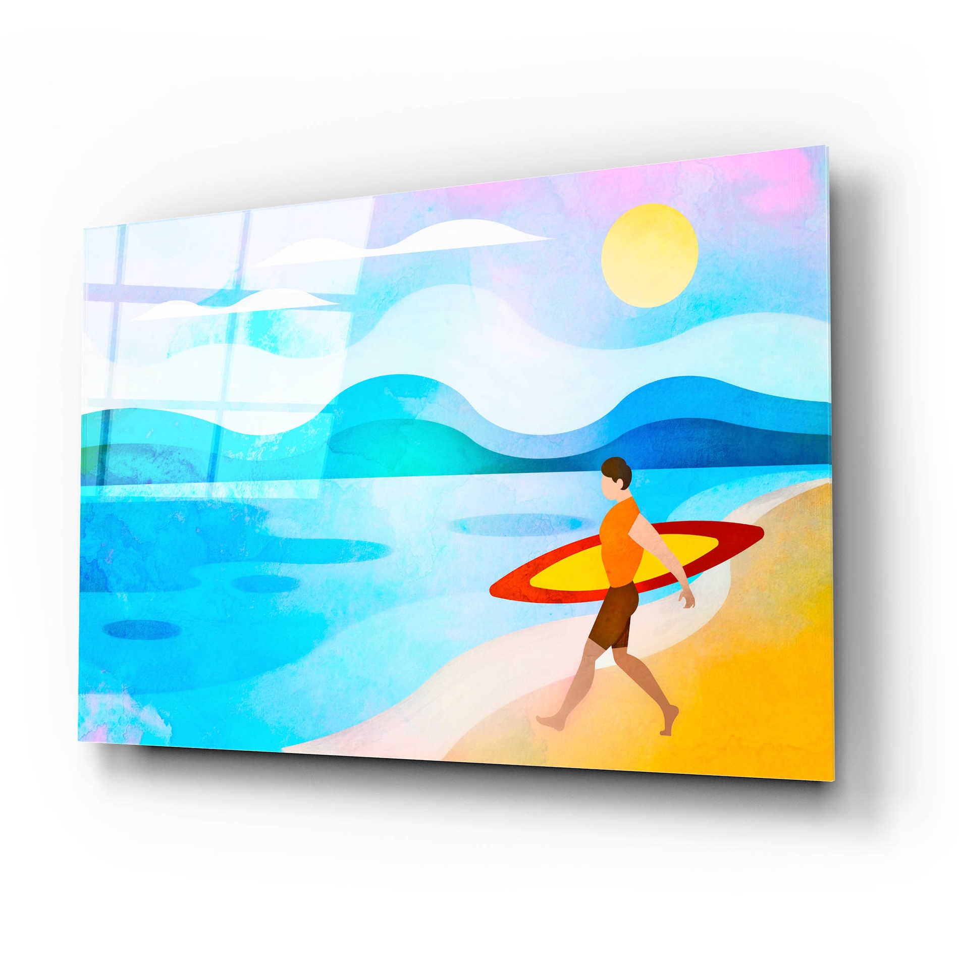 Epic Art 'Surfers Paradise' by Andrea Haase Acrylic Glass Wall Art,24x16