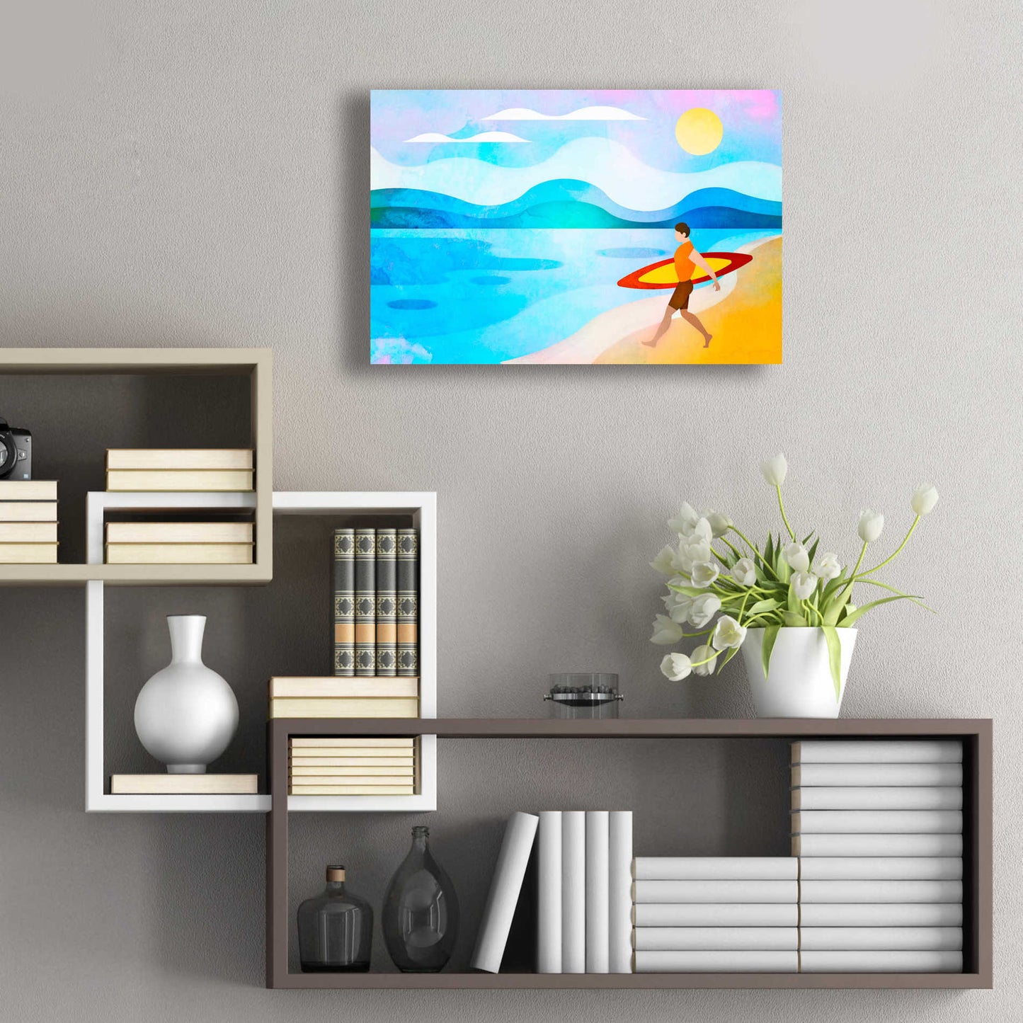 Epic Art 'Surfers Paradise' by Andrea Haase Acrylic Glass Wall Art,24x16