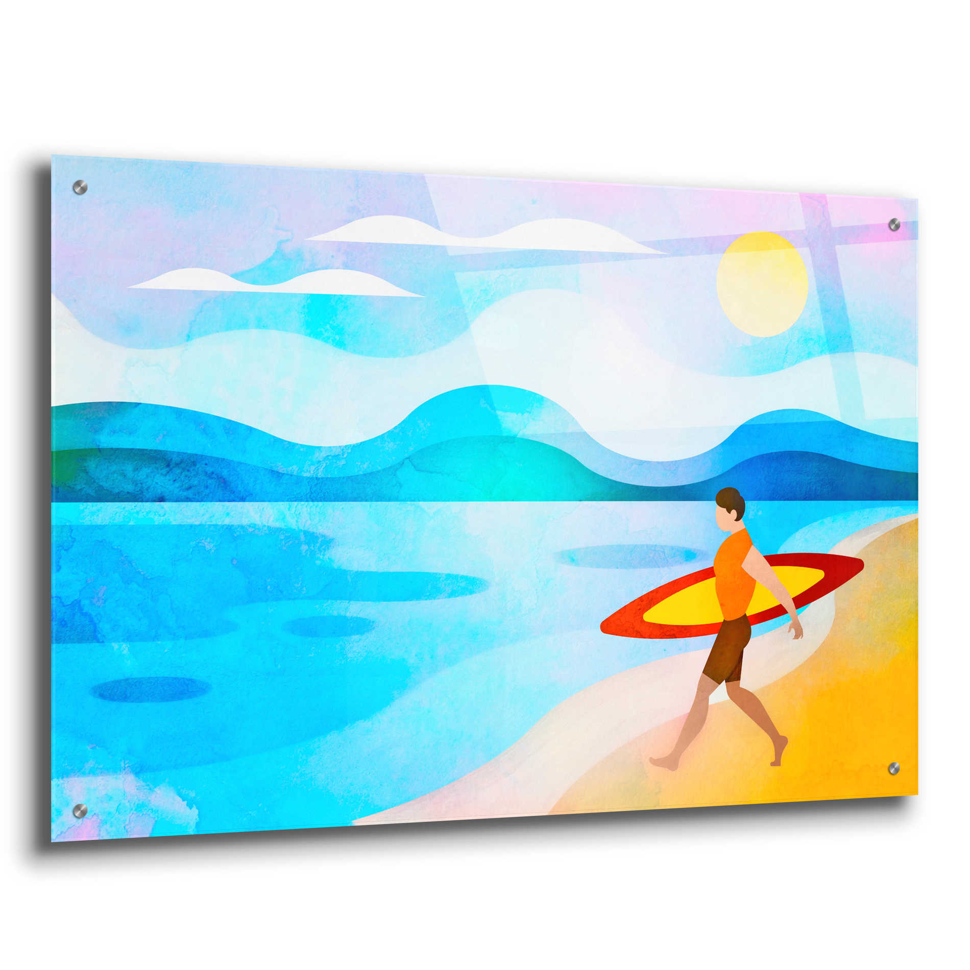 Epic Art 'Surfers Paradise' by Andrea Haase Acrylic Glass Wall Art,36x24