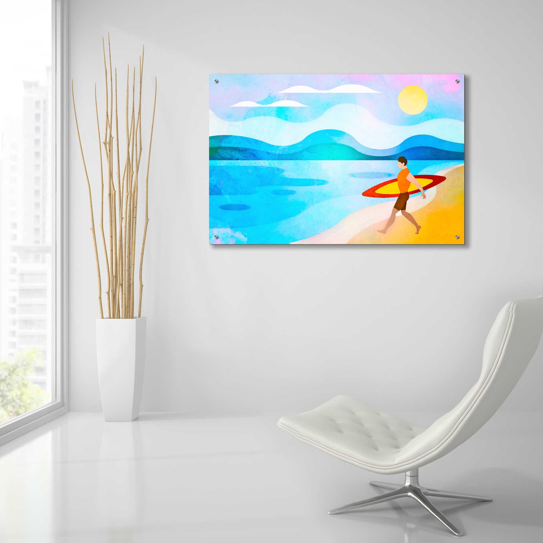 Epic Art 'Surfers Paradise' by Andrea Haase Acrylic Glass Wall Art,36x24