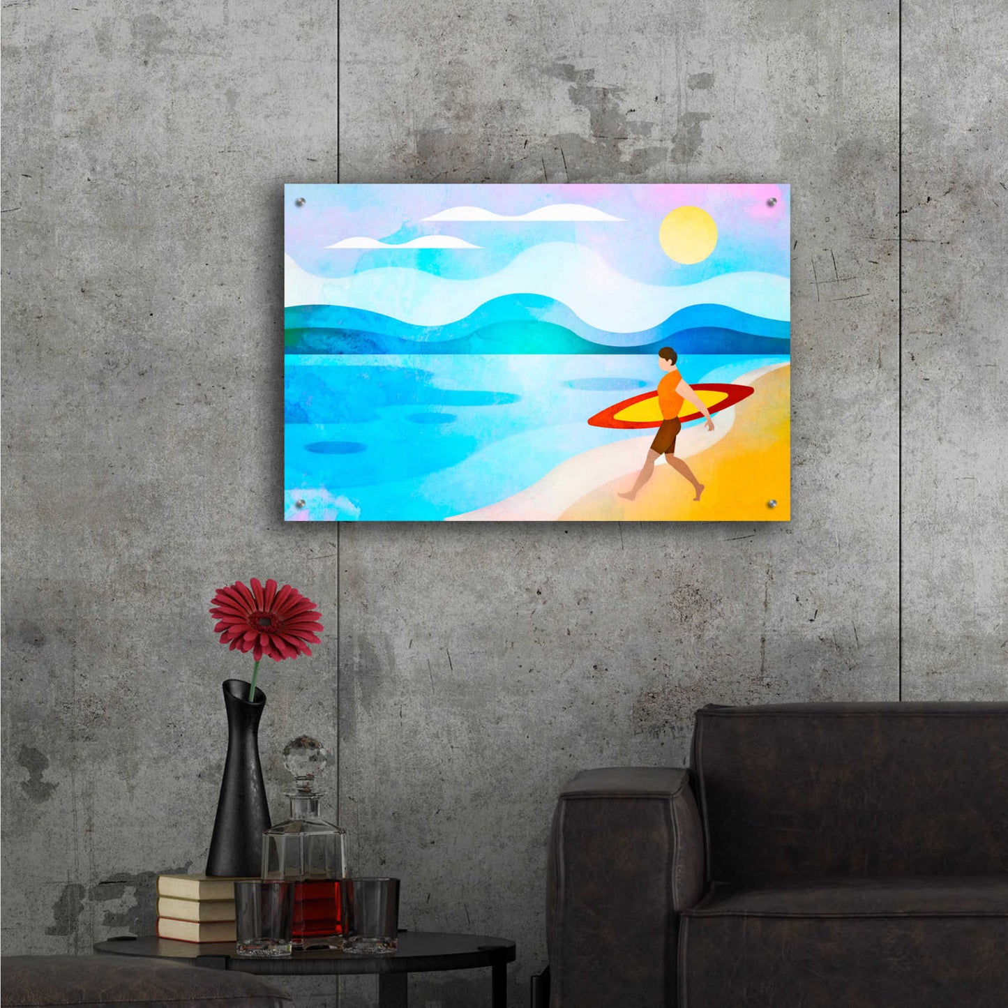 Epic Art 'Surfers Paradise' by Andrea Haase Acrylic Glass Wall Art,36x24