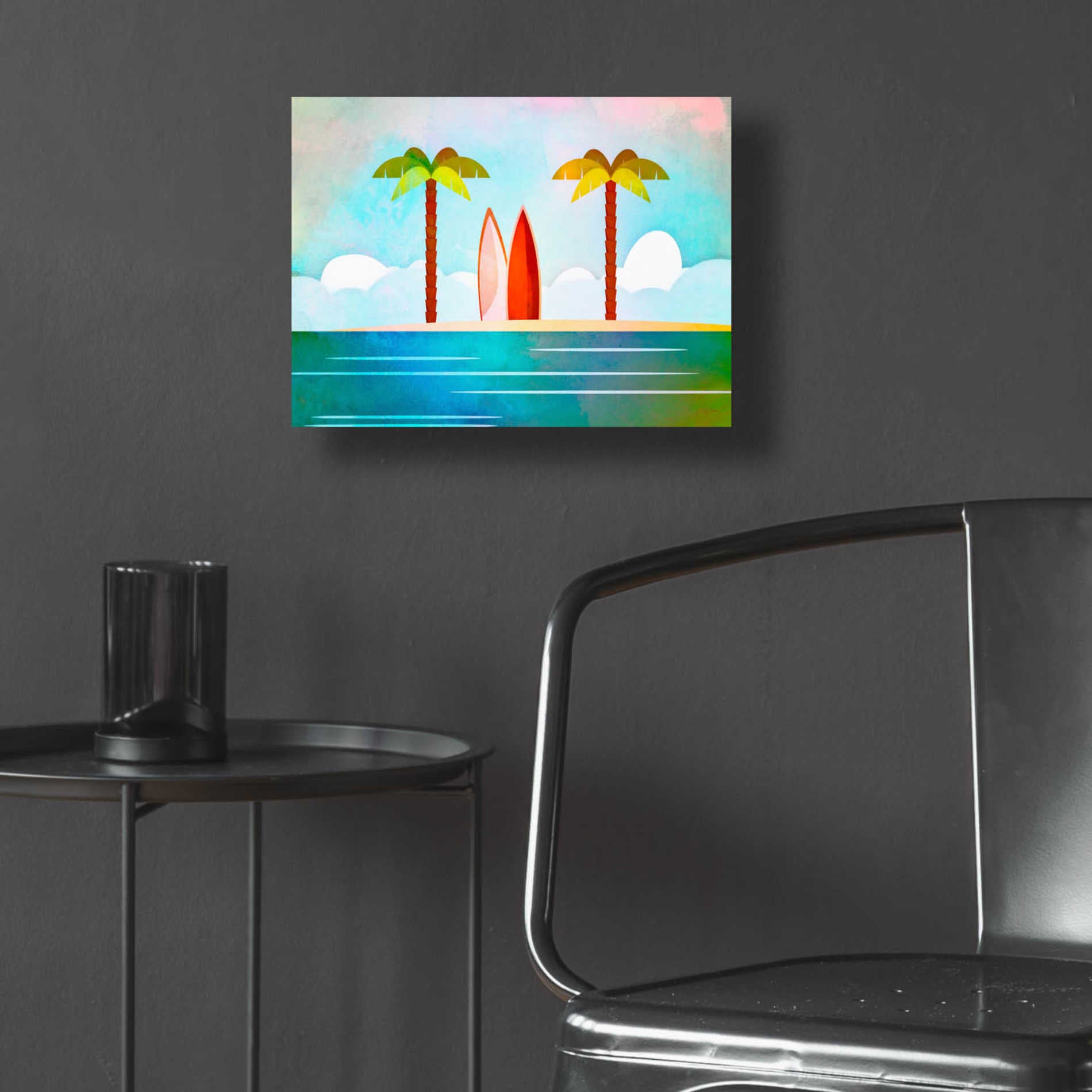 Epic Art 'Tropical Island' by Andrea Haase Acrylic Glass Wall Art,16x12