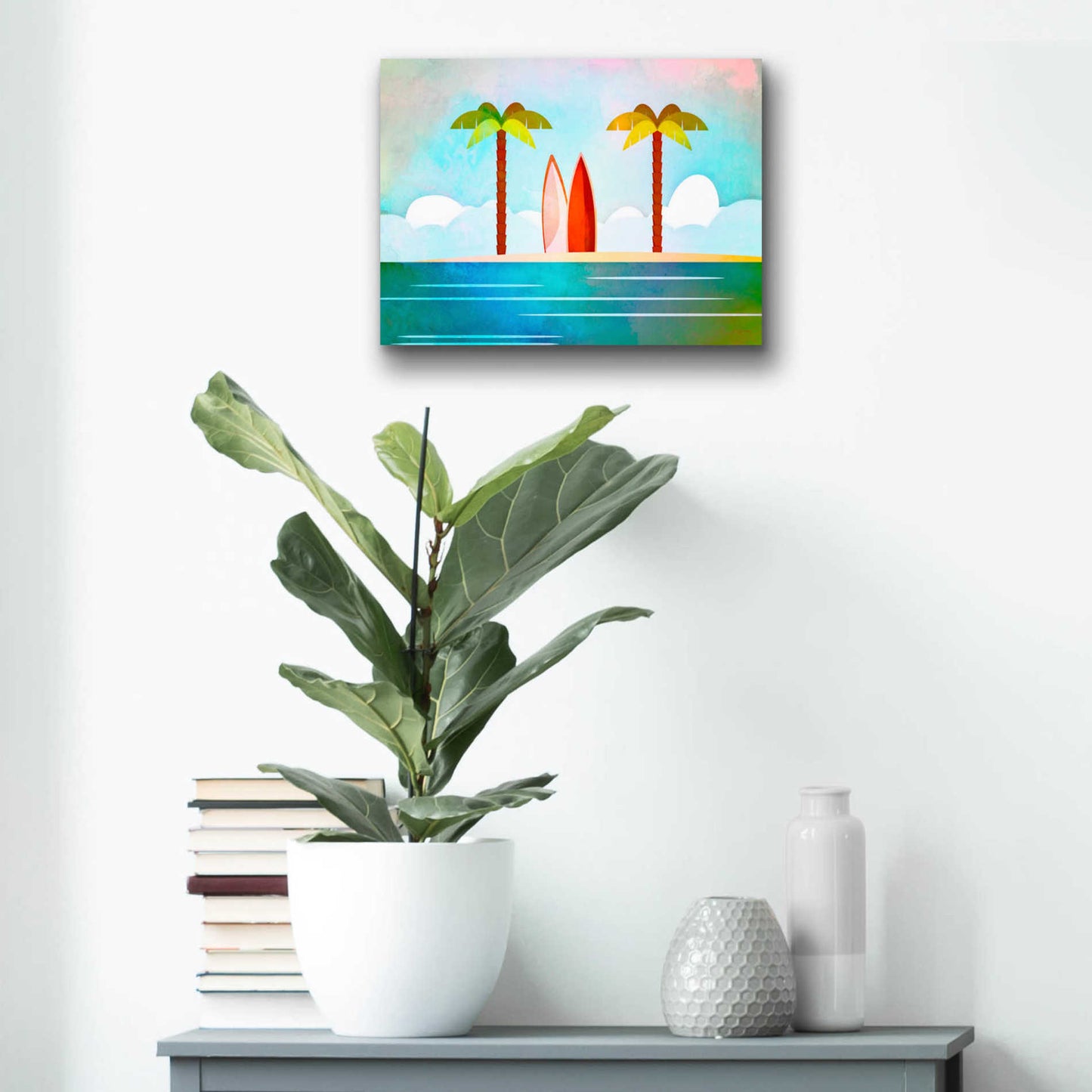 Epic Art 'Tropical Island' by Andrea Haase Acrylic Glass Wall Art,16x12