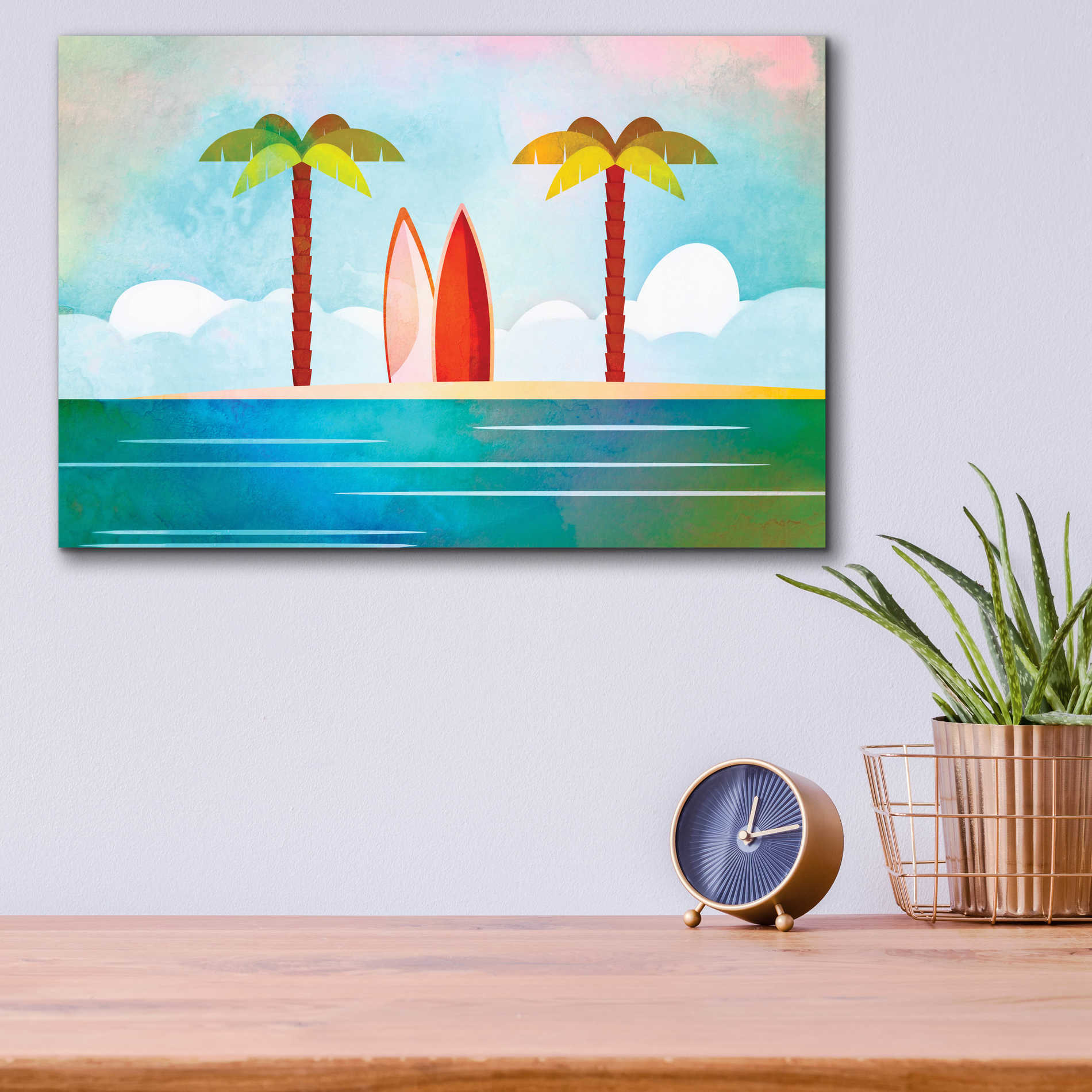 Epic Art 'Tropical Island' by Andrea Haase Acrylic Glass Wall Art,16x12