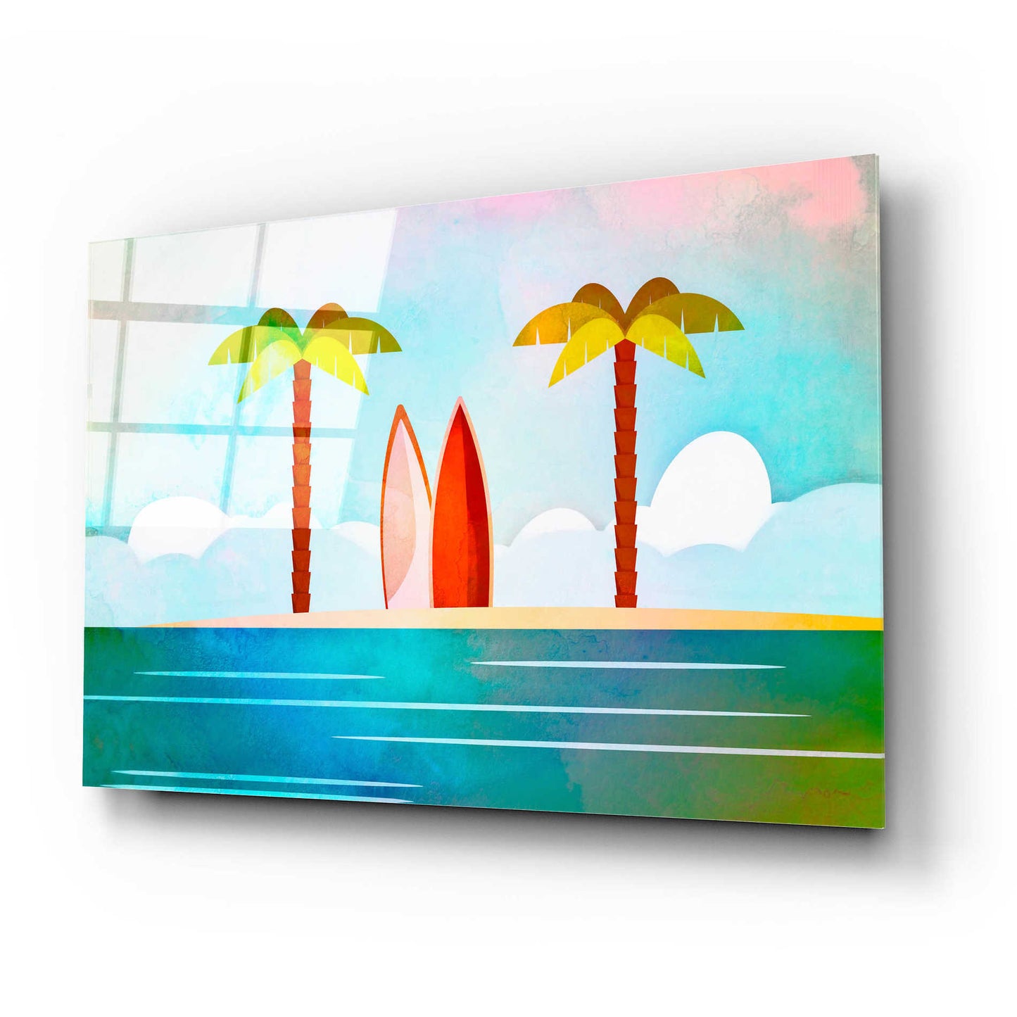 Epic Art 'Tropical Island' by Andrea Haase Acrylic Glass Wall Art,24x16