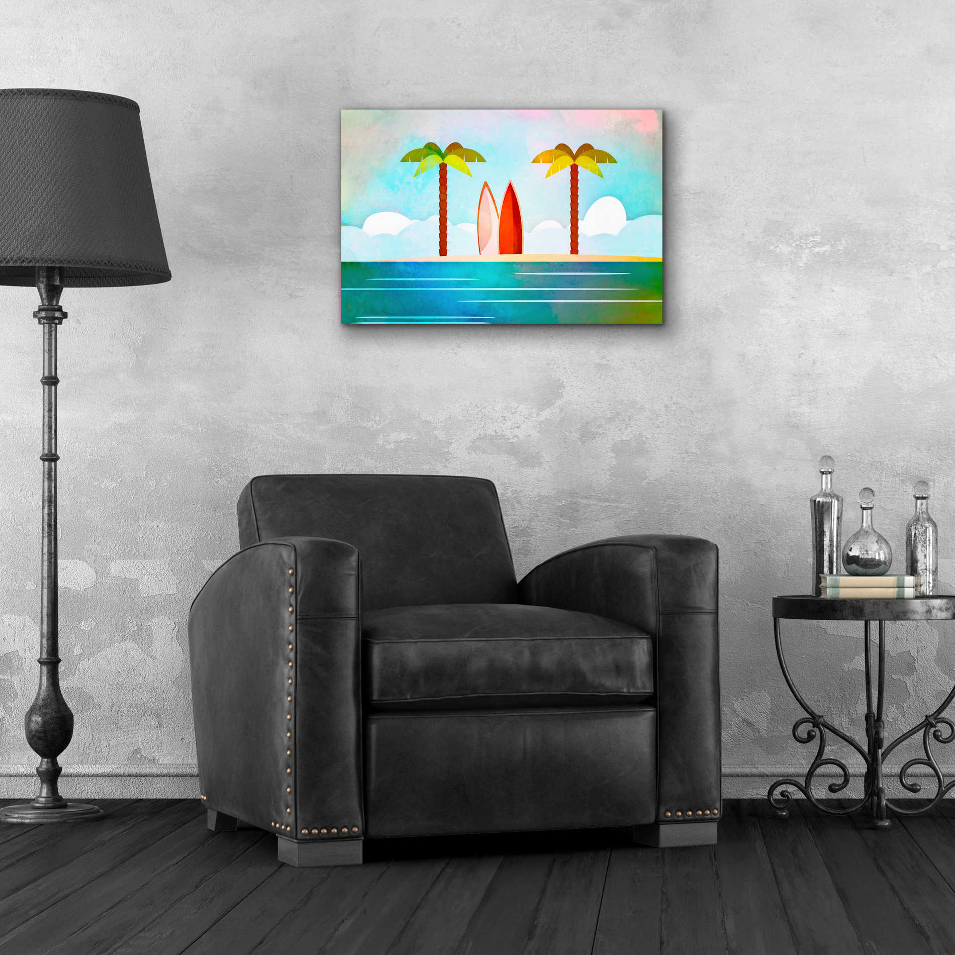 Epic Art 'Tropical Island' by Andrea Haase Acrylic Glass Wall Art,24x16