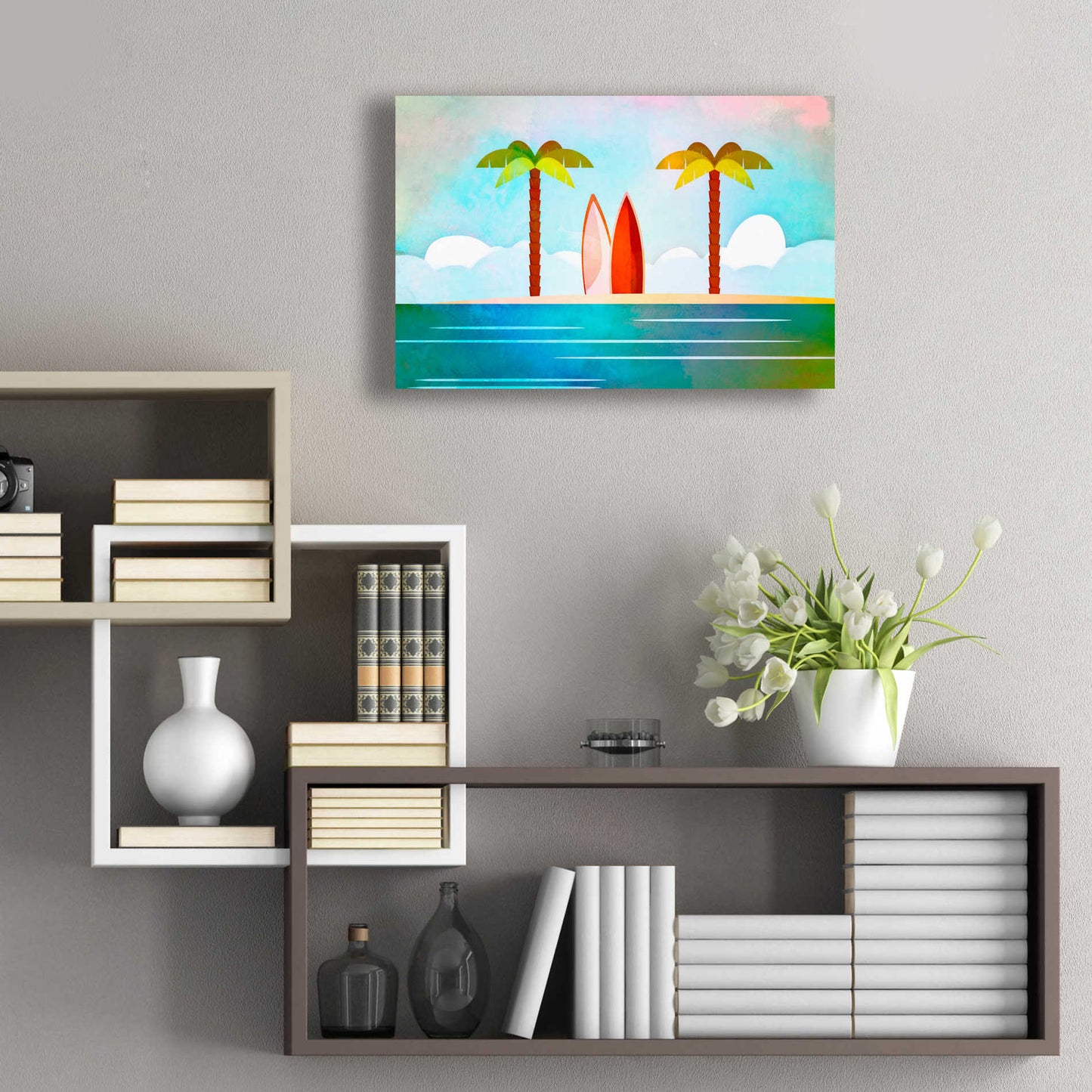 Epic Art 'Tropical Island' by Andrea Haase Acrylic Glass Wall Art,24x16