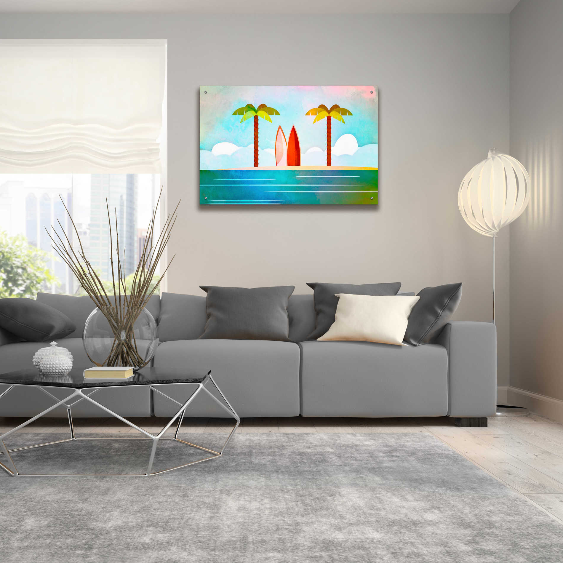 Epic Art 'Tropical Island' by Andrea Haase Acrylic Glass Wall Art,36x24