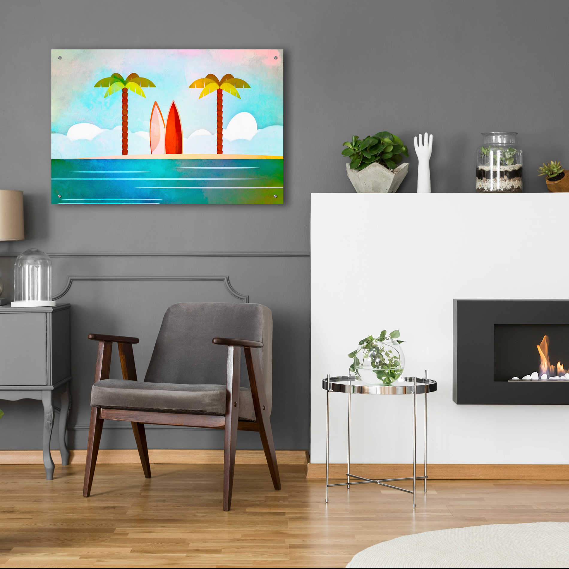 Epic Art 'Tropical Island' by Andrea Haase Acrylic Glass Wall Art,36x24