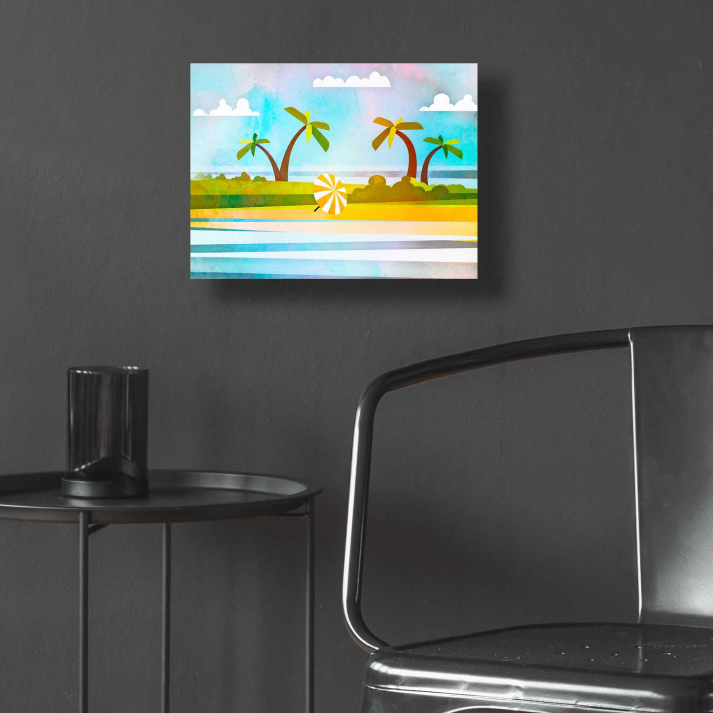 Epic Art 'Tropical Beach Day' by Andrea Haase Acrylic Glass Wall Art,16x12