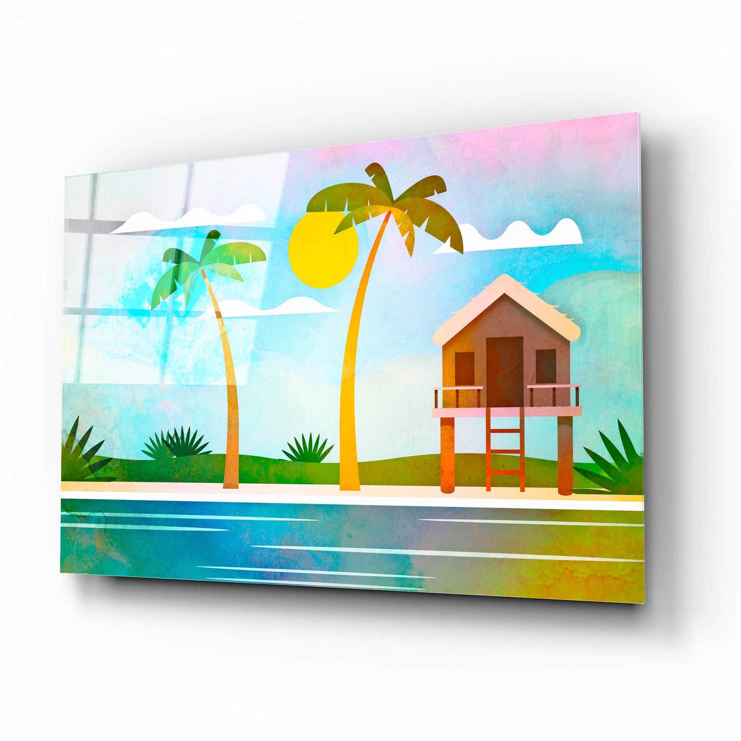 Epic Art 'Exotic Hideaway' by Andrea Haase Acrylic Glass Wall Art,16x12