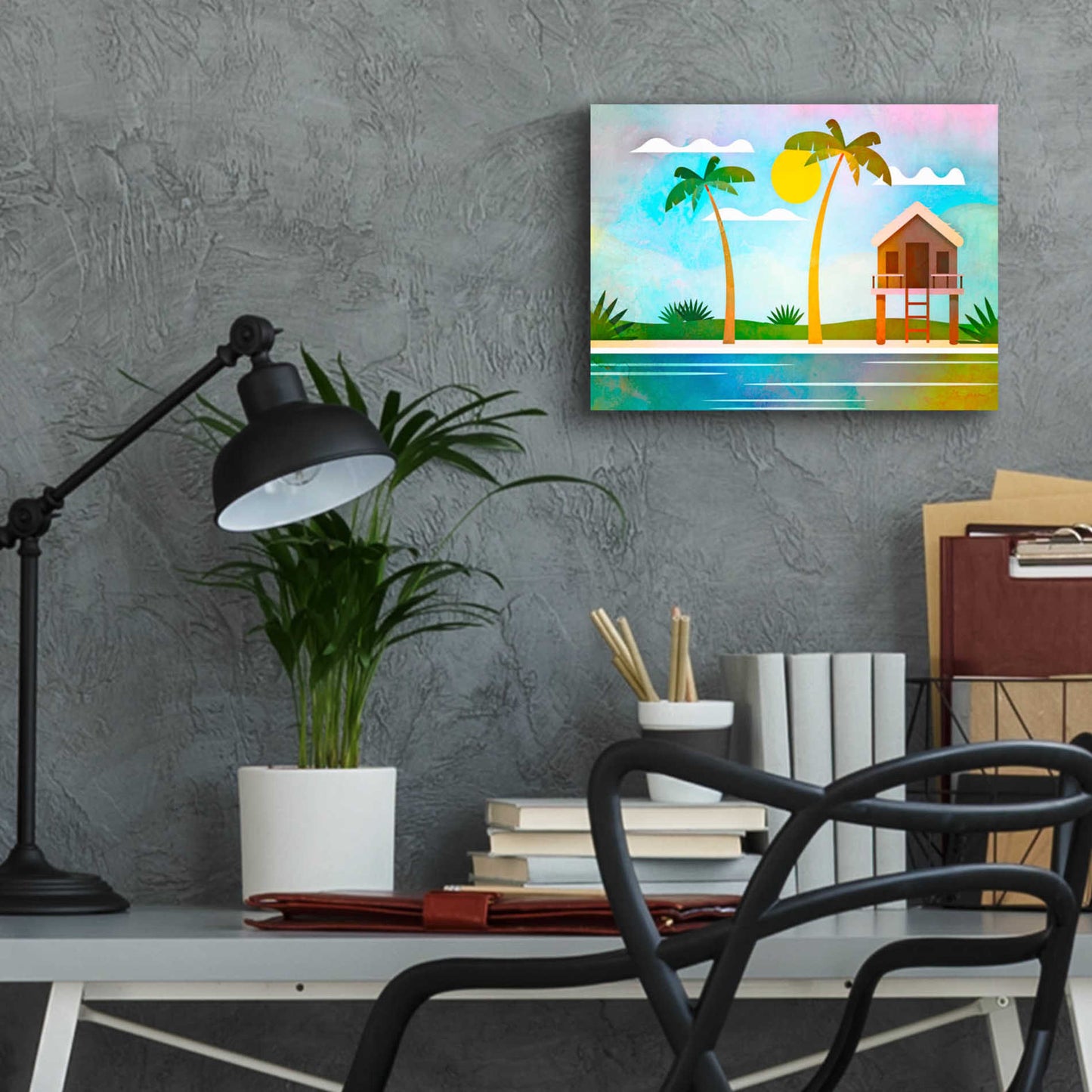 Epic Art 'Exotic Hideaway' by Andrea Haase Acrylic Glass Wall Art,16x12