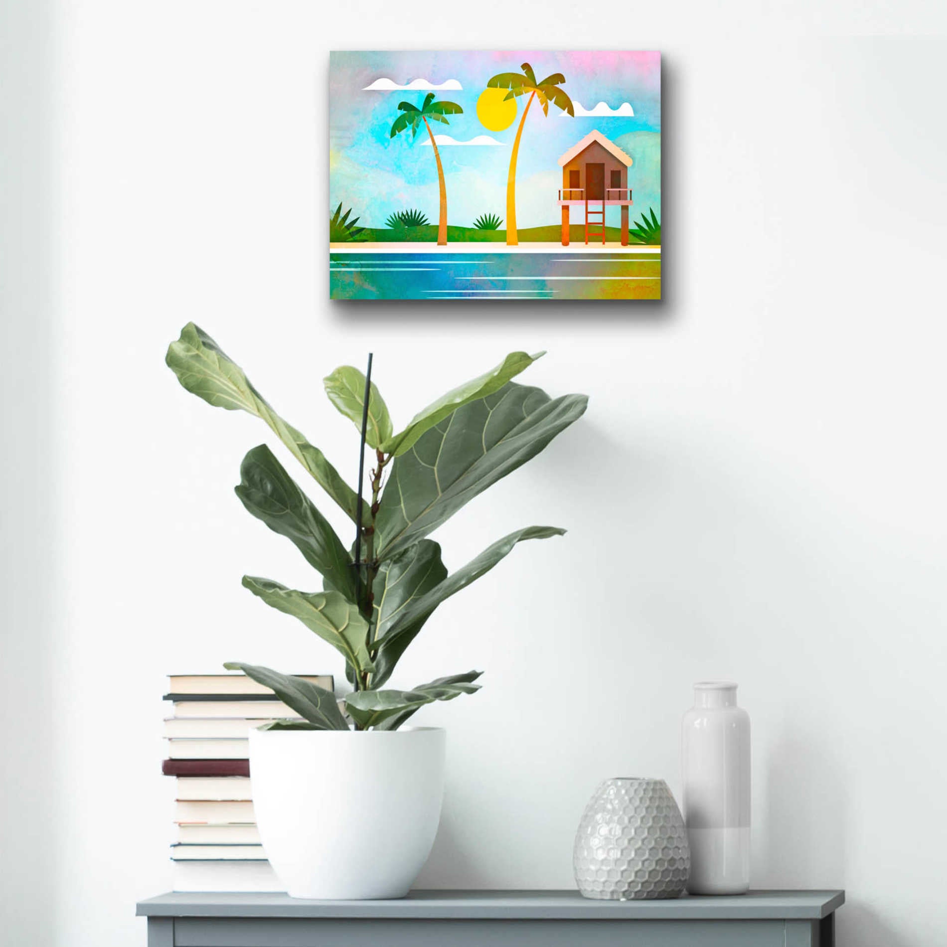 Epic Art 'Exotic Hideaway' by Andrea Haase Acrylic Glass Wall Art,16x12