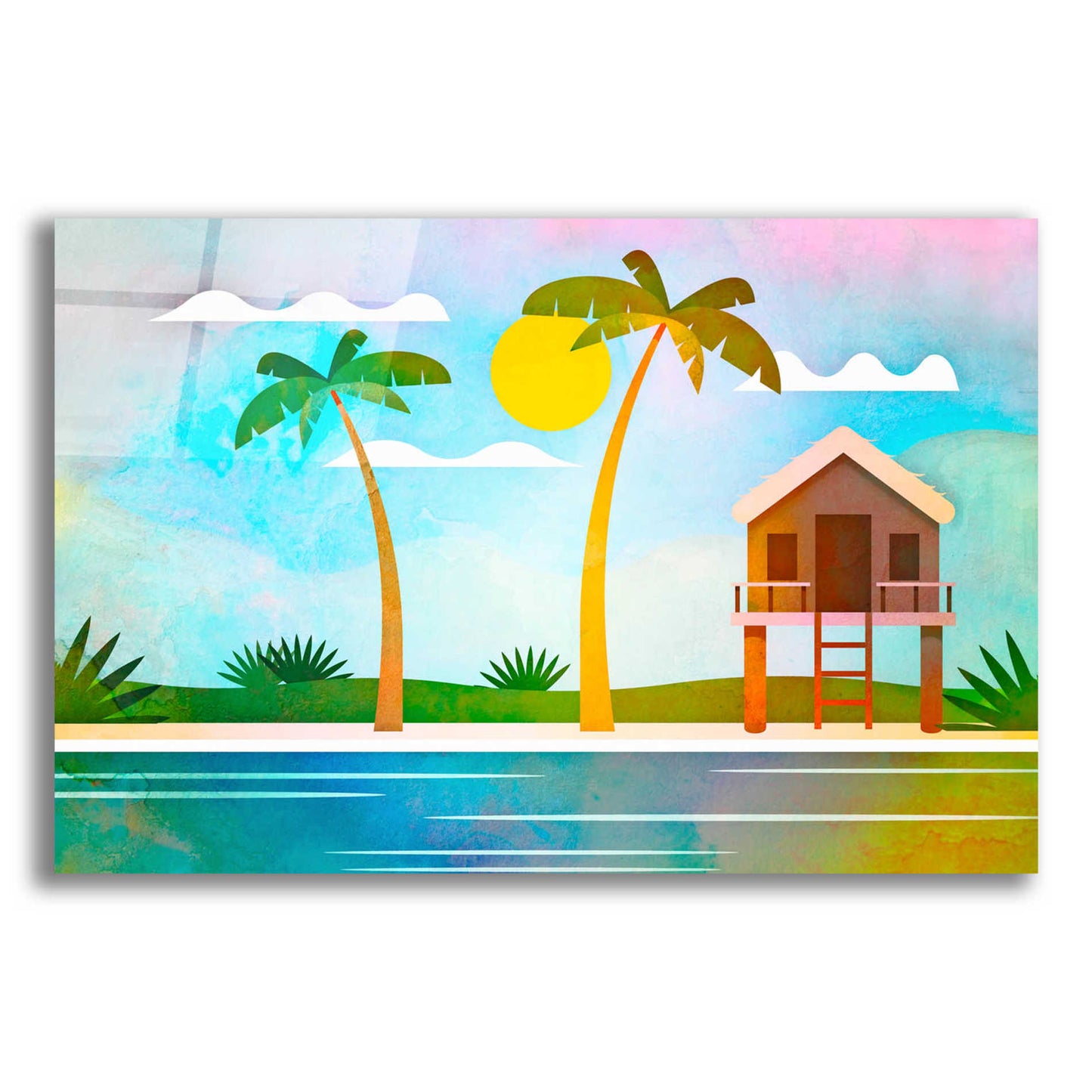 Epic Art 'Exotic Hideaway' by Andrea Haase Acrylic Glass Wall Art,16x12