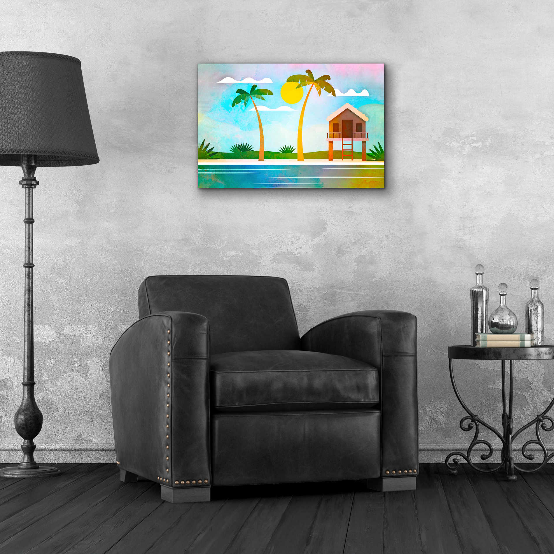 Epic Art 'Exotic Hideaway' by Andrea Haase Acrylic Glass Wall Art,24x16