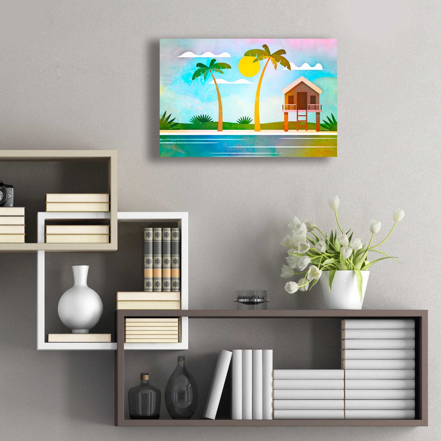 Epic Art 'Exotic Hideaway' by Andrea Haase Acrylic Glass Wall Art,24x16