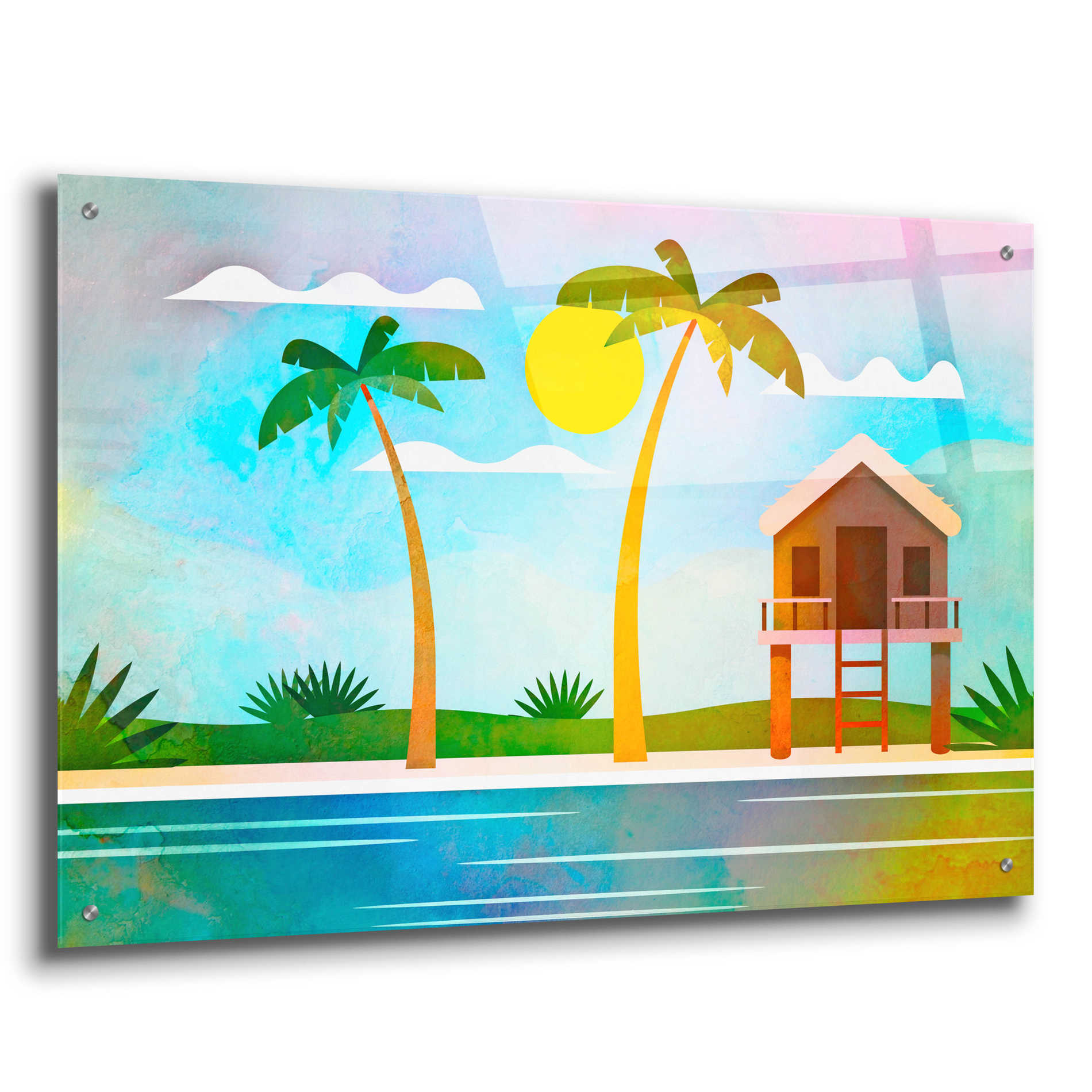 Epic Art 'Exotic Hideaway' by Andrea Haase Acrylic Glass Wall Art,36x24