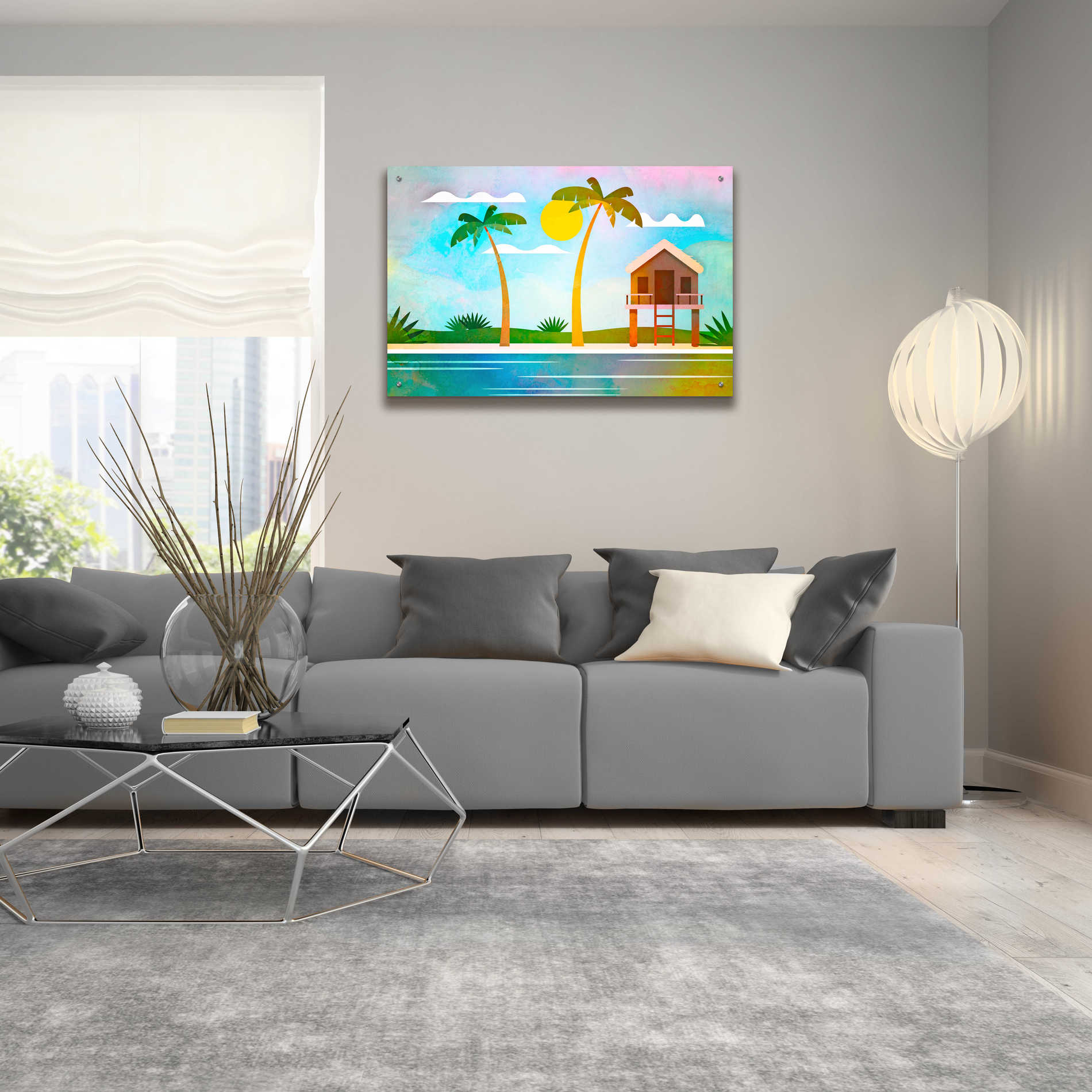 Epic Art 'Exotic Hideaway' by Andrea Haase Acrylic Glass Wall Art,36x24