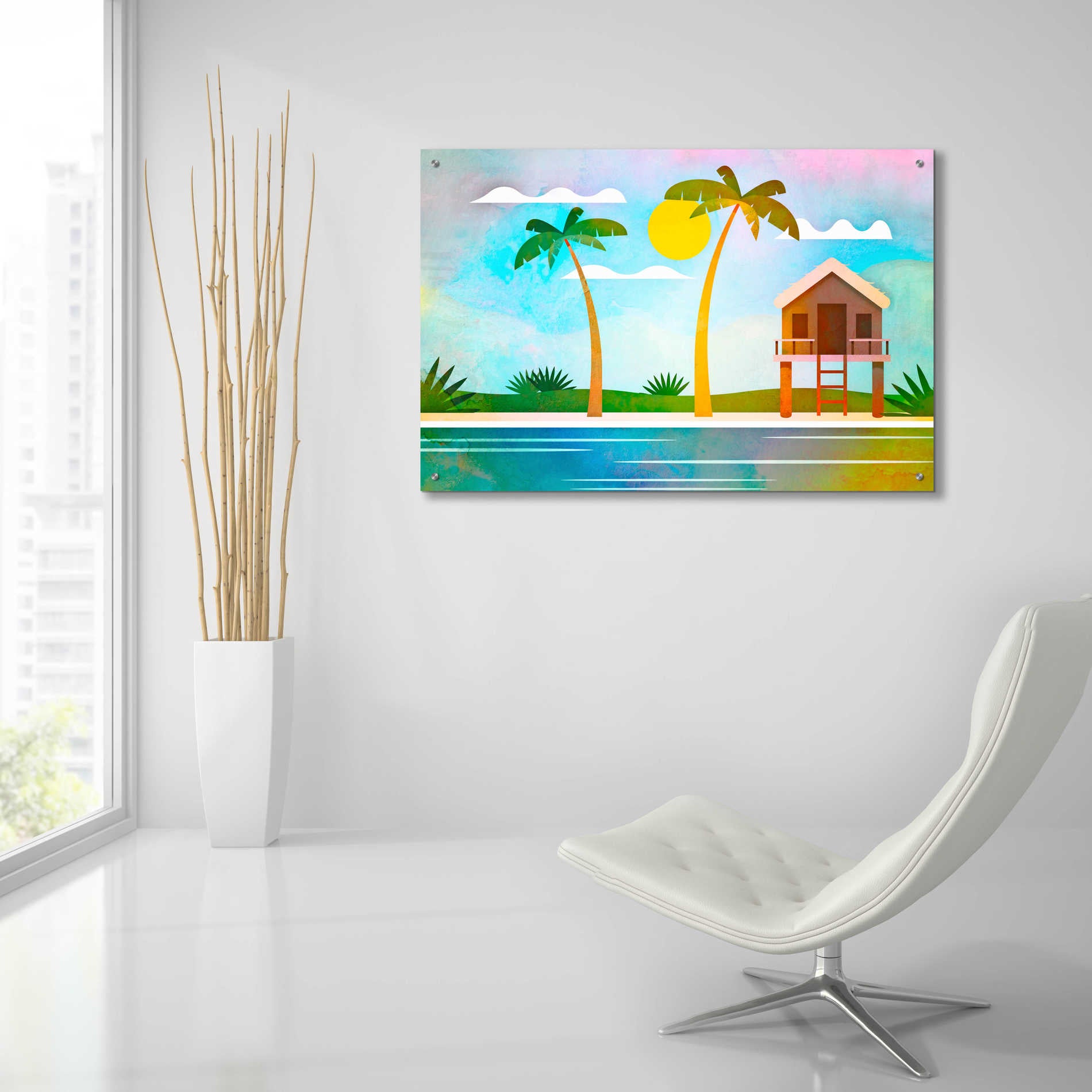 Epic Art 'Exotic Hideaway' by Andrea Haase Acrylic Glass Wall Art,36x24