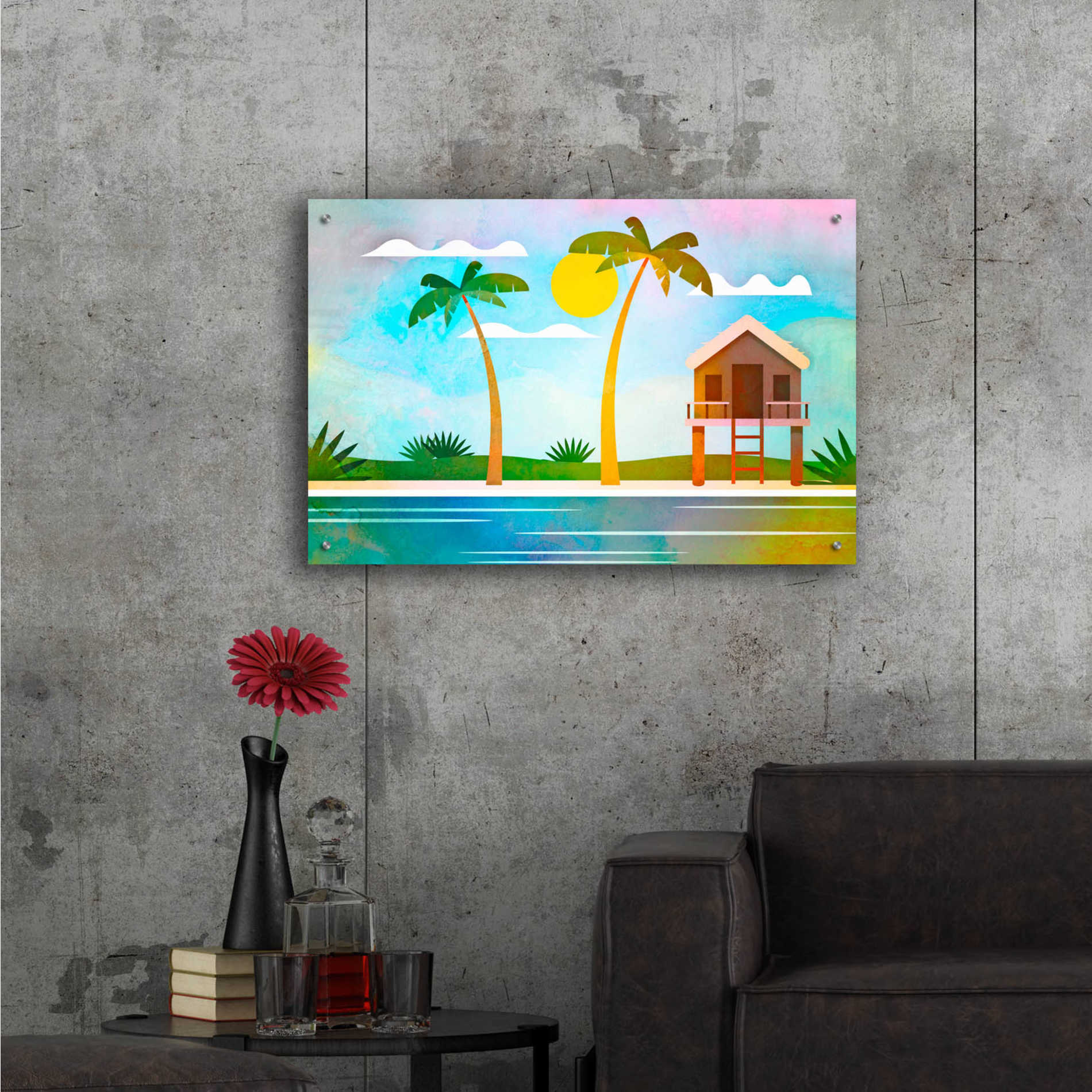 Epic Art 'Exotic Hideaway' by Andrea Haase Acrylic Glass Wall Art,36x24