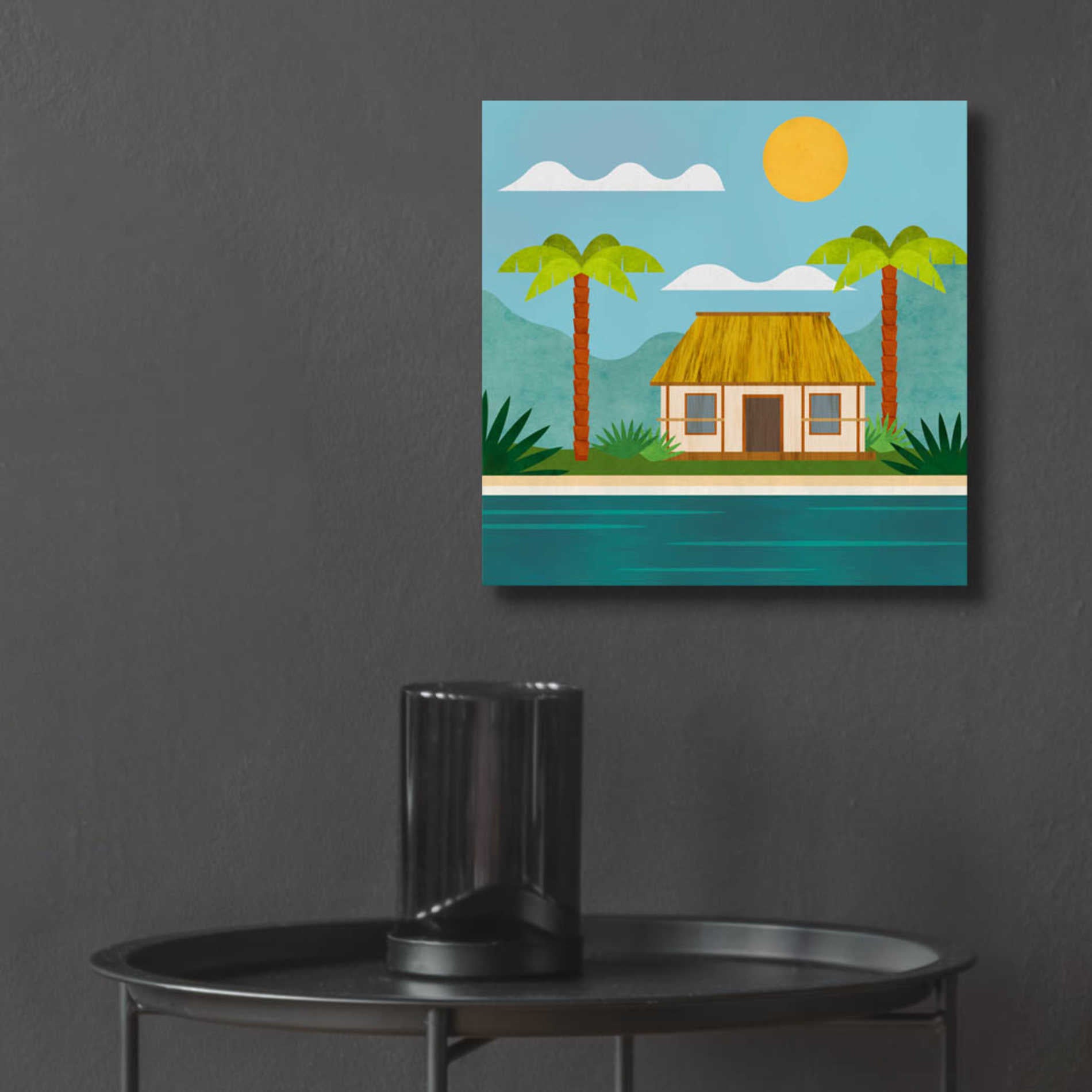 Epic Art 'Tropical Island Hideaway' by Andrea Haase Acrylic Glass Wall Art,12x12