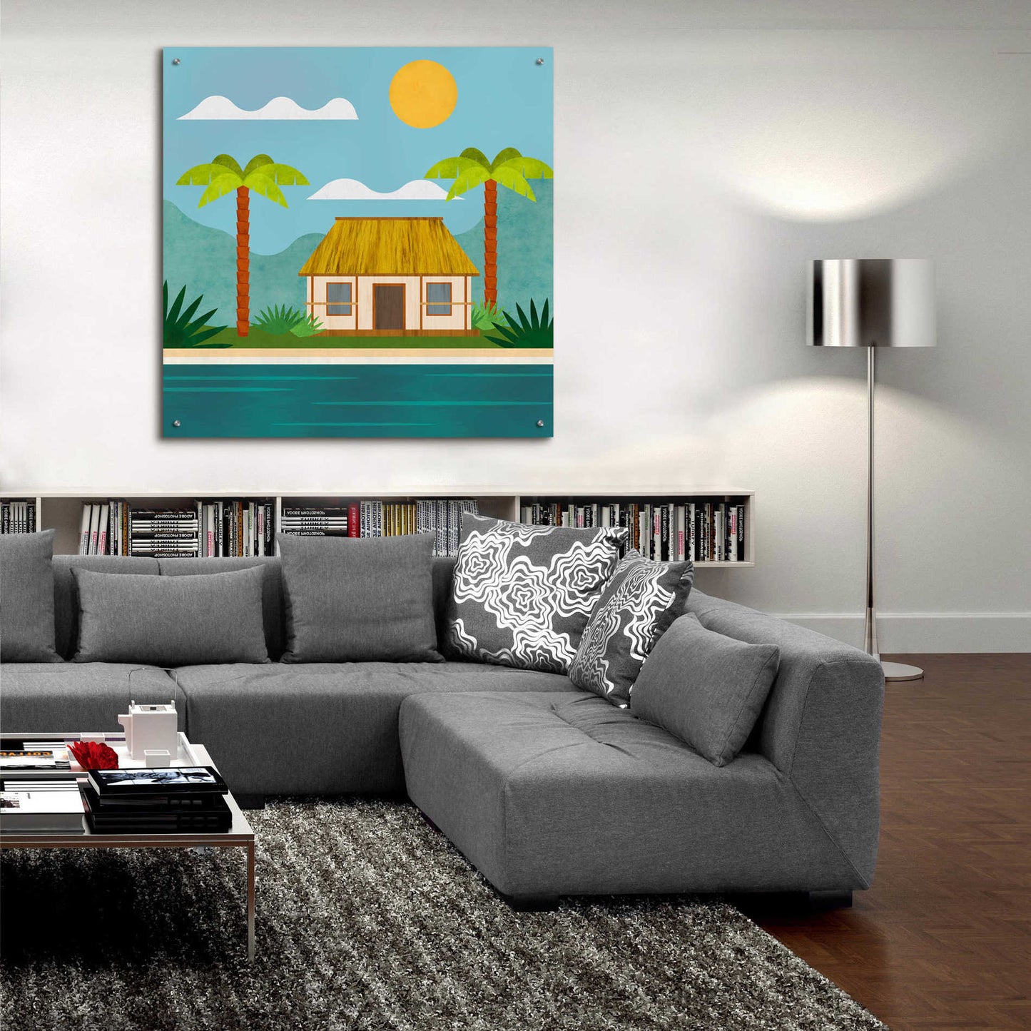 Epic Art 'Tropical Island Hideaway' by Andrea Haase Acrylic Glass Wall Art,36x36