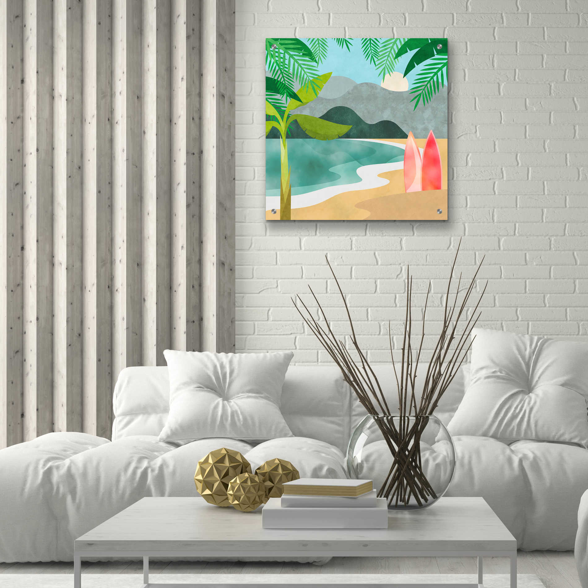 Epic Art 'Secret Surf Spot' by Andrea Haase Acrylic Glass Wall Art,24x24