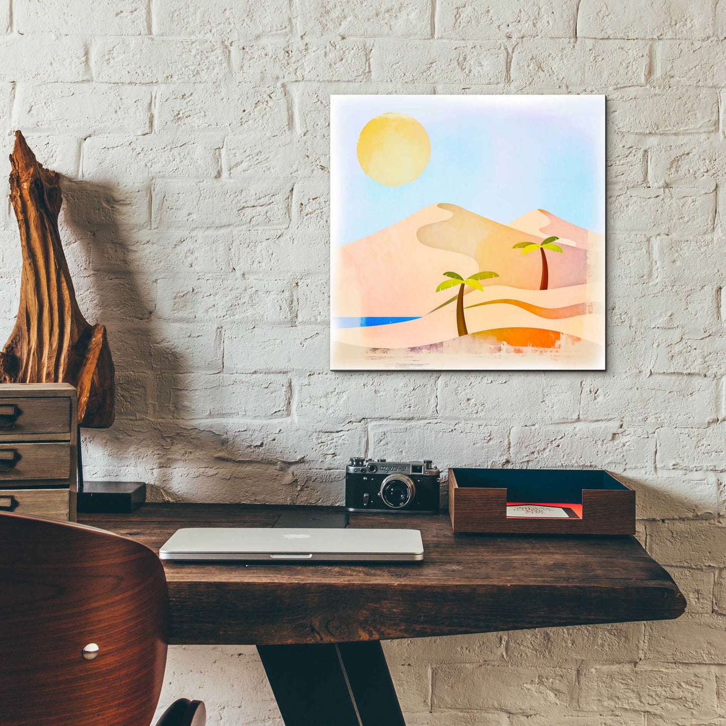 Epic Art 'Oasis Sunset' by Andrea Haase Acrylic Glass Wall Art,12x12