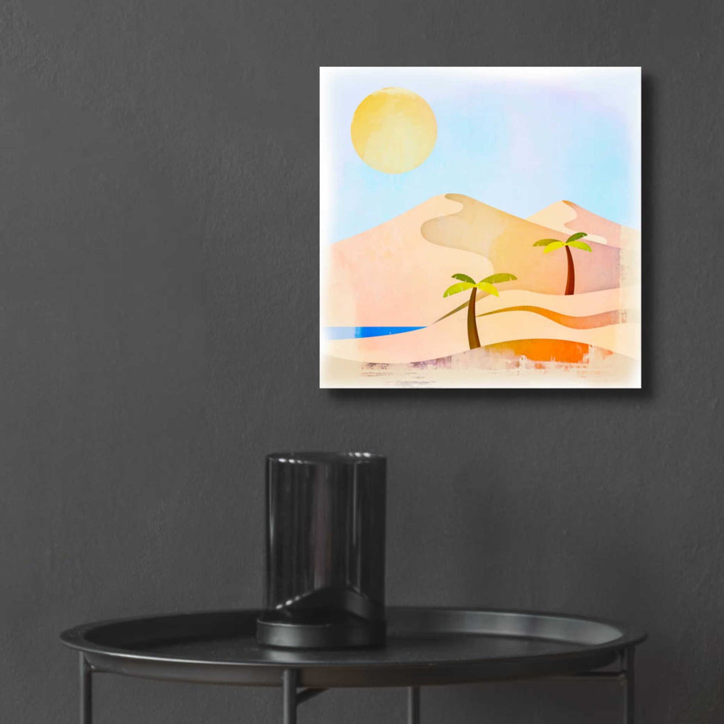 Epic Art 'Oasis Sunset' by Andrea Haase Acrylic Glass Wall Art,12x12