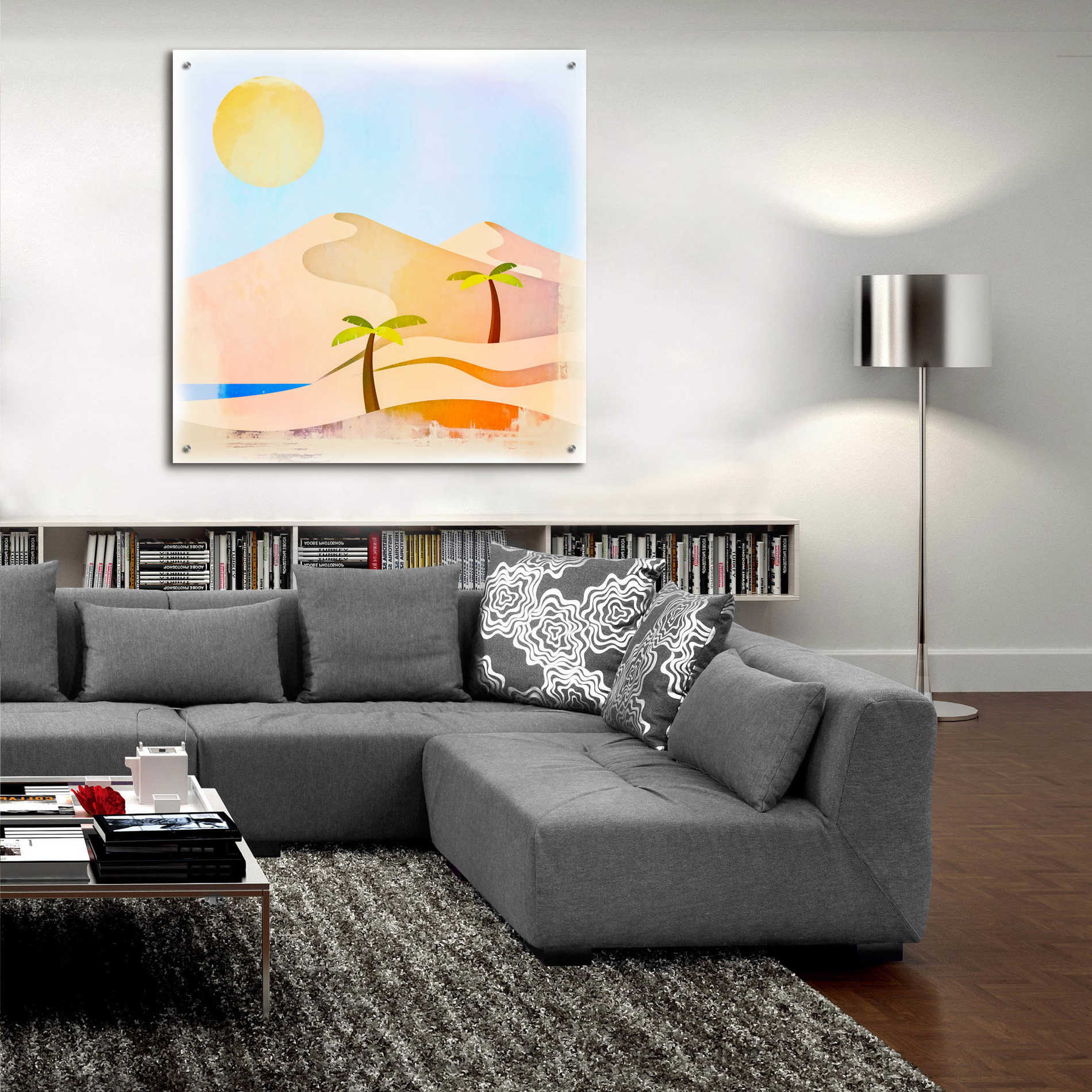 Epic Art 'Oasis Sunset' by Andrea Haase Acrylic Glass Wall Art,36x36