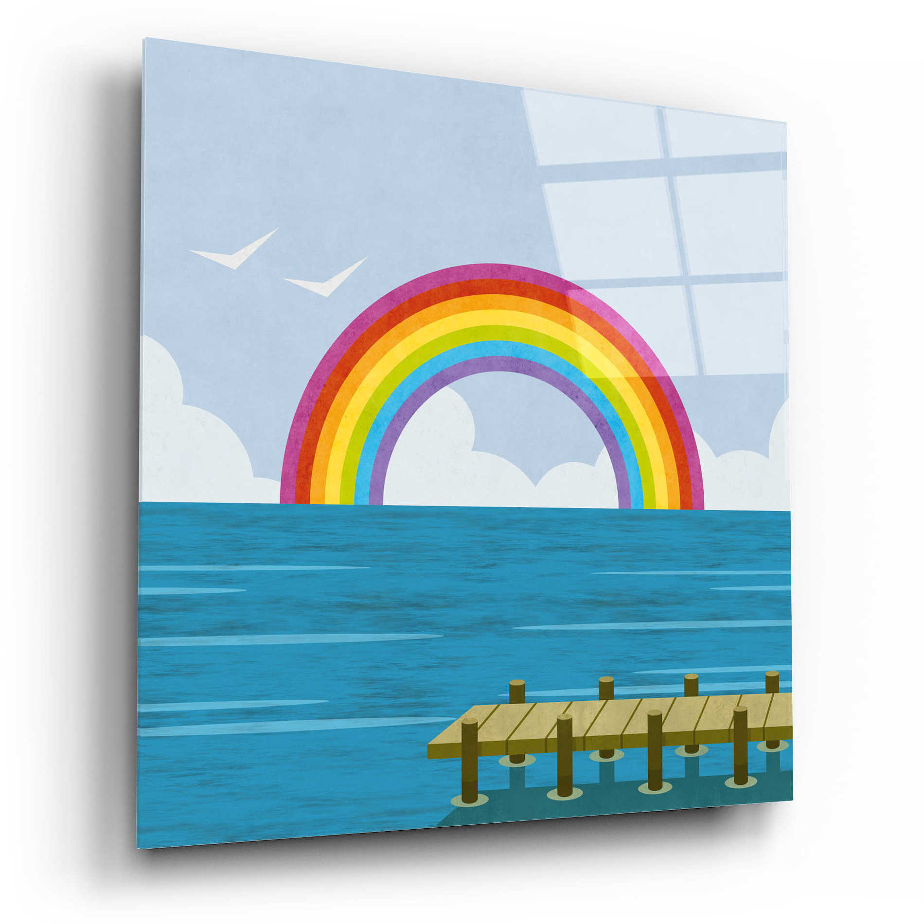 Epic Art 'Happy Summer Rainbow' by Andrea Haase Acrylic Glass Wall Art,12x12