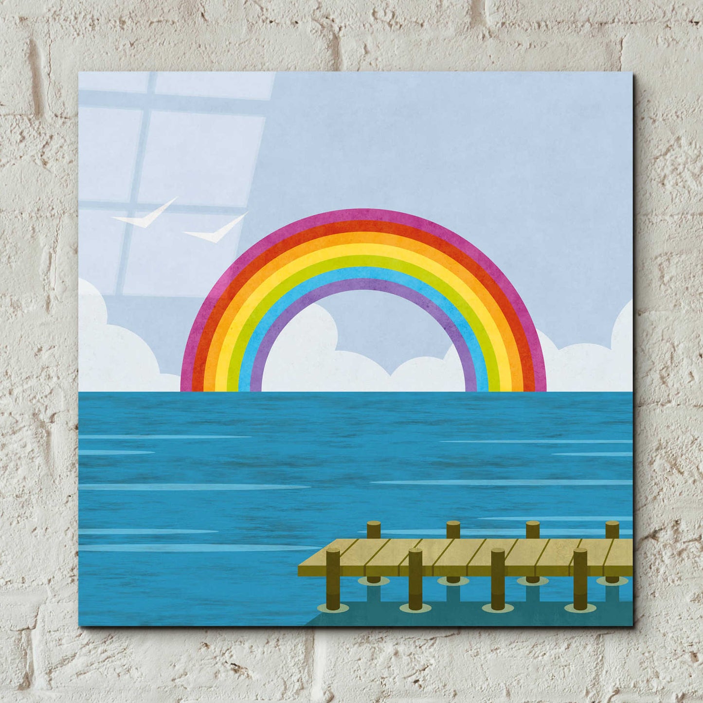 Epic Art 'Happy Summer Rainbow' by Andrea Haase Acrylic Glass Wall Art,12x12