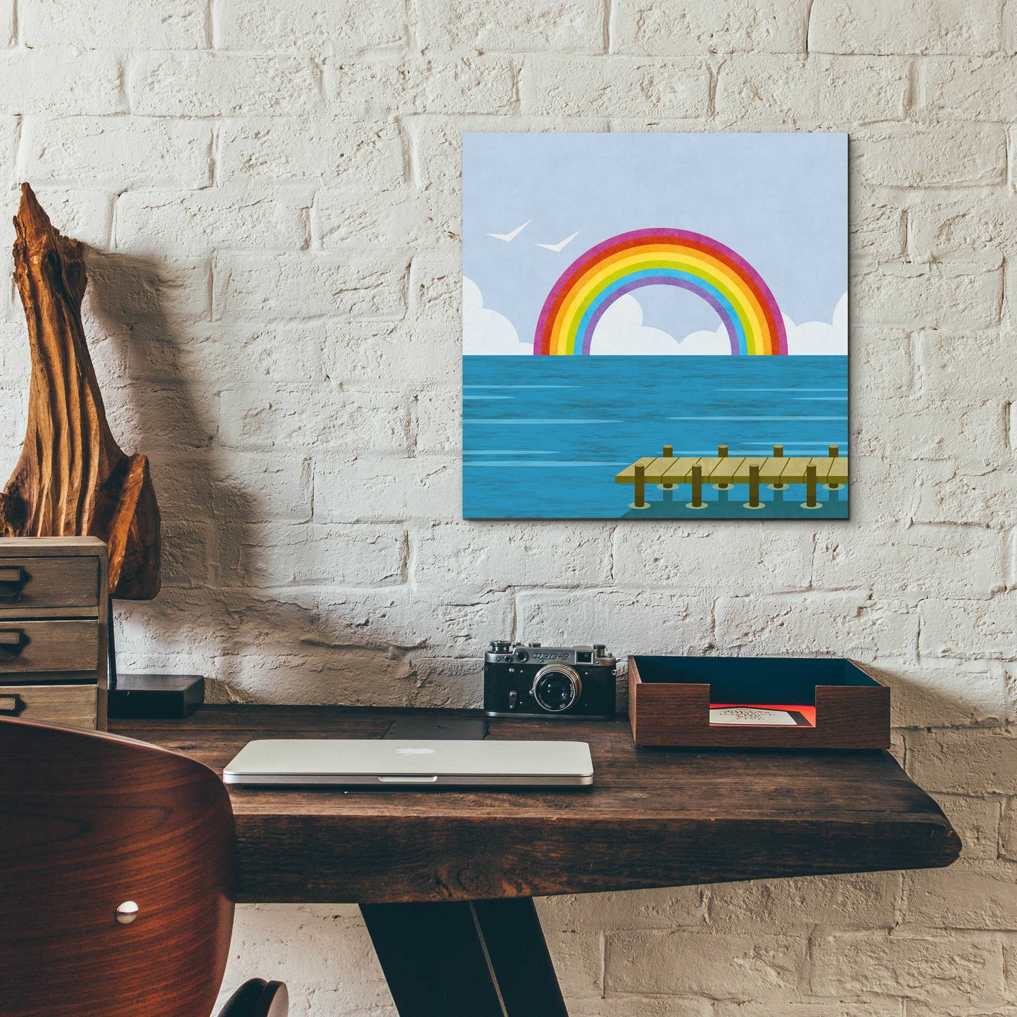 Epic Art 'Happy Summer Rainbow' by Andrea Haase Acrylic Glass Wall Art,12x12