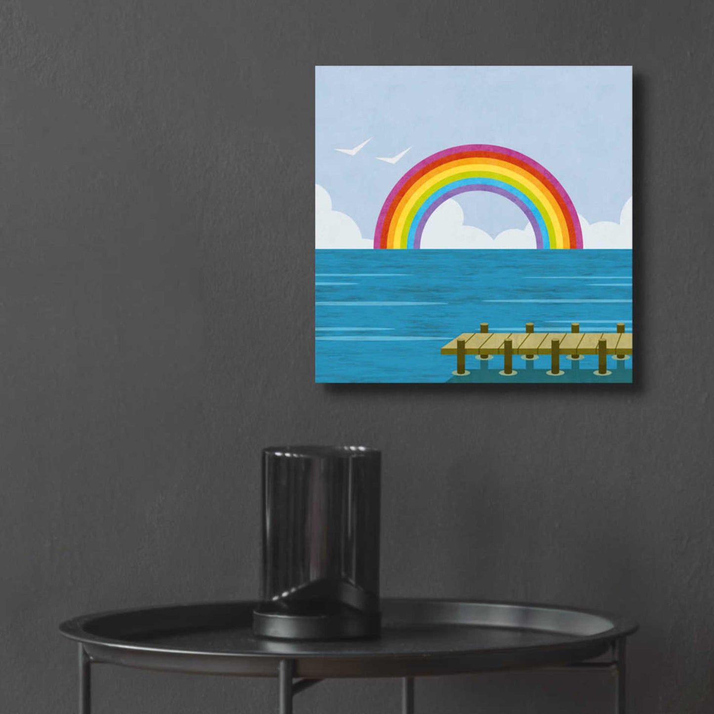 Epic Art 'Happy Summer Rainbow' by Andrea Haase Acrylic Glass Wall Art,12x12