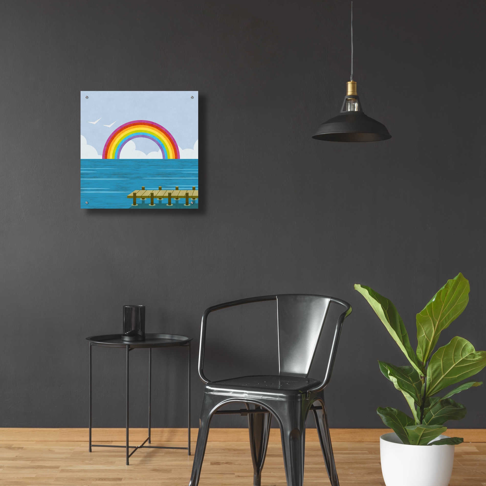 Epic Art 'Happy Summer Rainbow' by Andrea Haase Acrylic Glass Wall Art,24x24