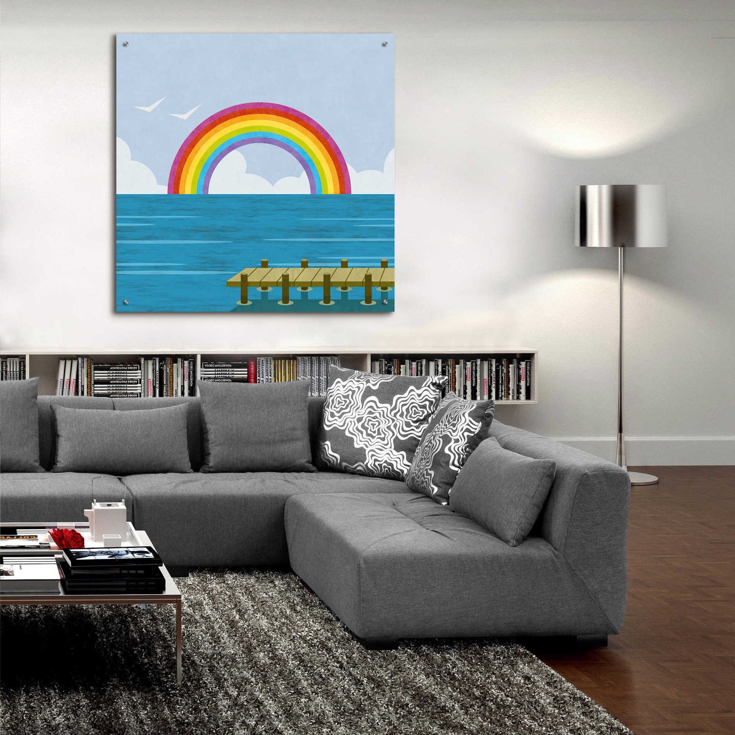 Epic Art 'Happy Summer Rainbow' by Andrea Haase Acrylic Glass Wall Art,36x36